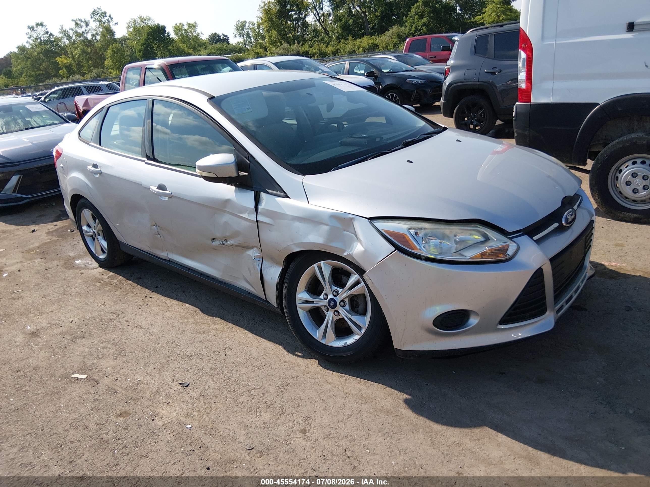2014 Ford Focus Se Silver vin: 1FADP3F21EL106508