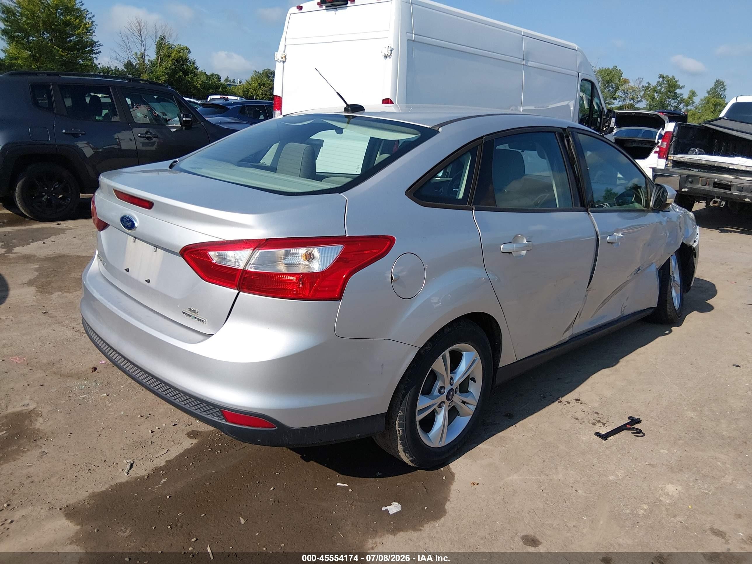 2014 Ford Focus Se Silver vin: 1FADP3F21EL106508