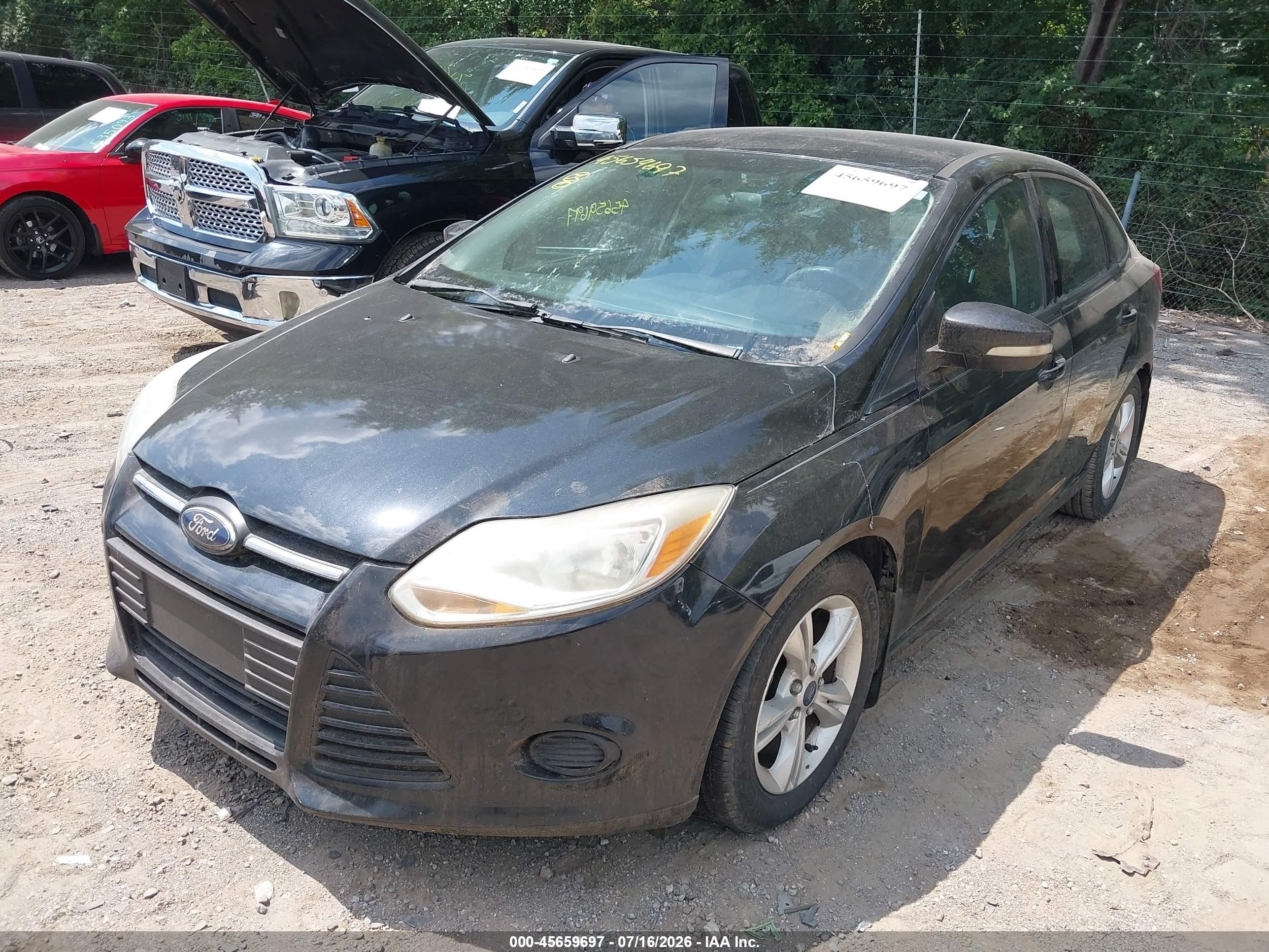 2014 Ford Focus Se Black vin: 1FADP3F21EL108212