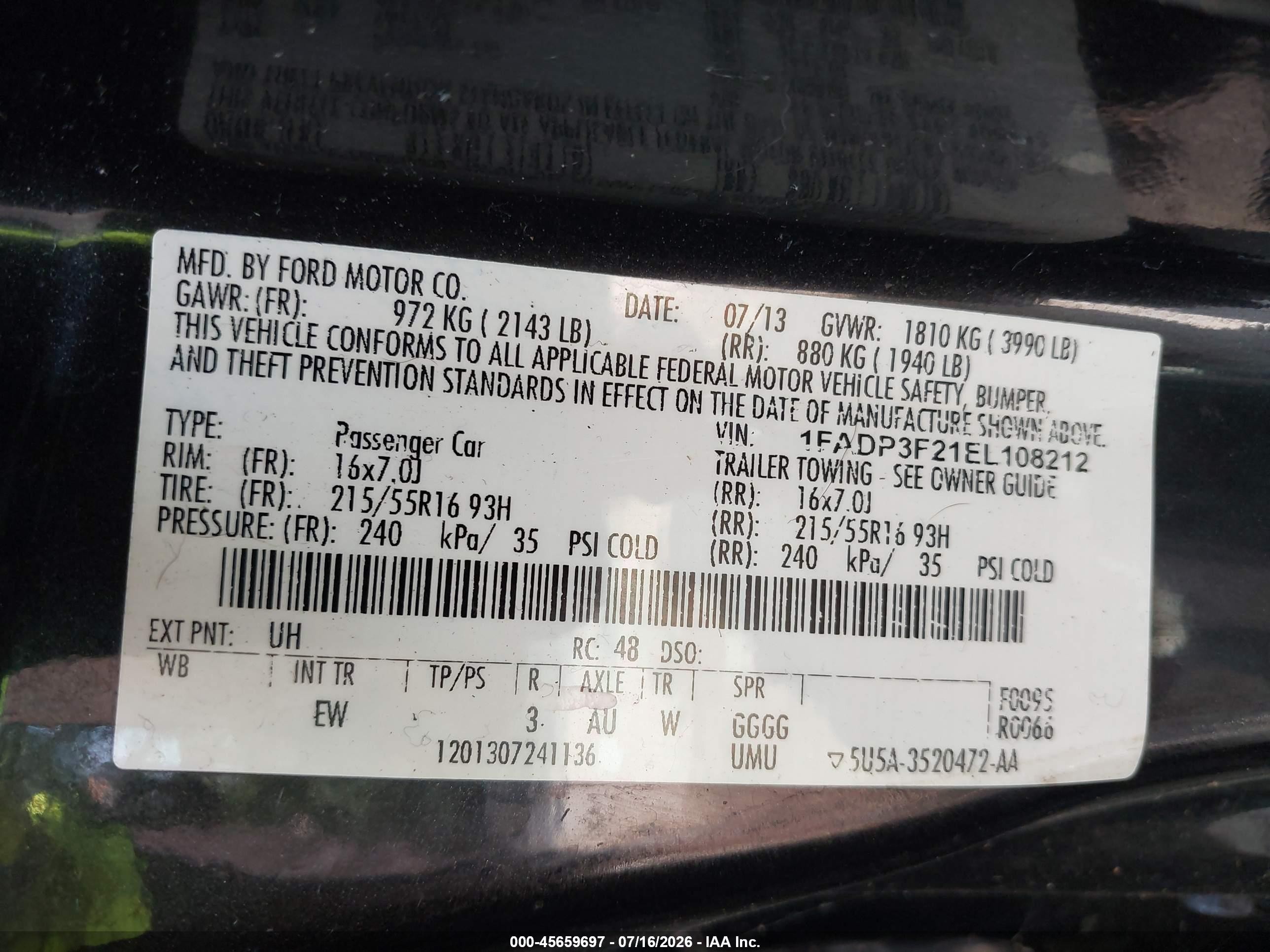 2014 Ford Focus Se Black vin: 1FADP3F21EL108212