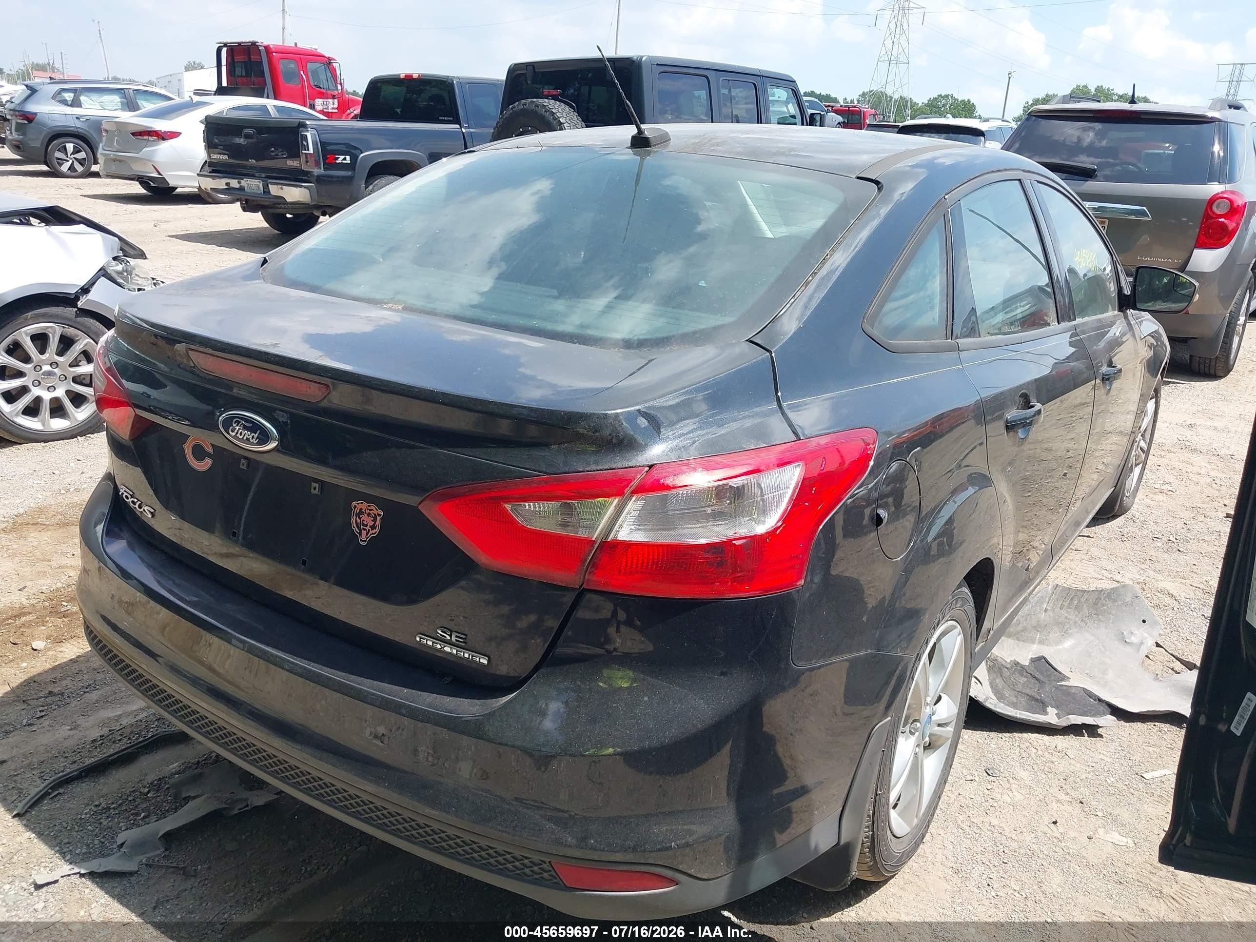 2014 Ford Focus Se Black vin: 1FADP3F21EL108212
