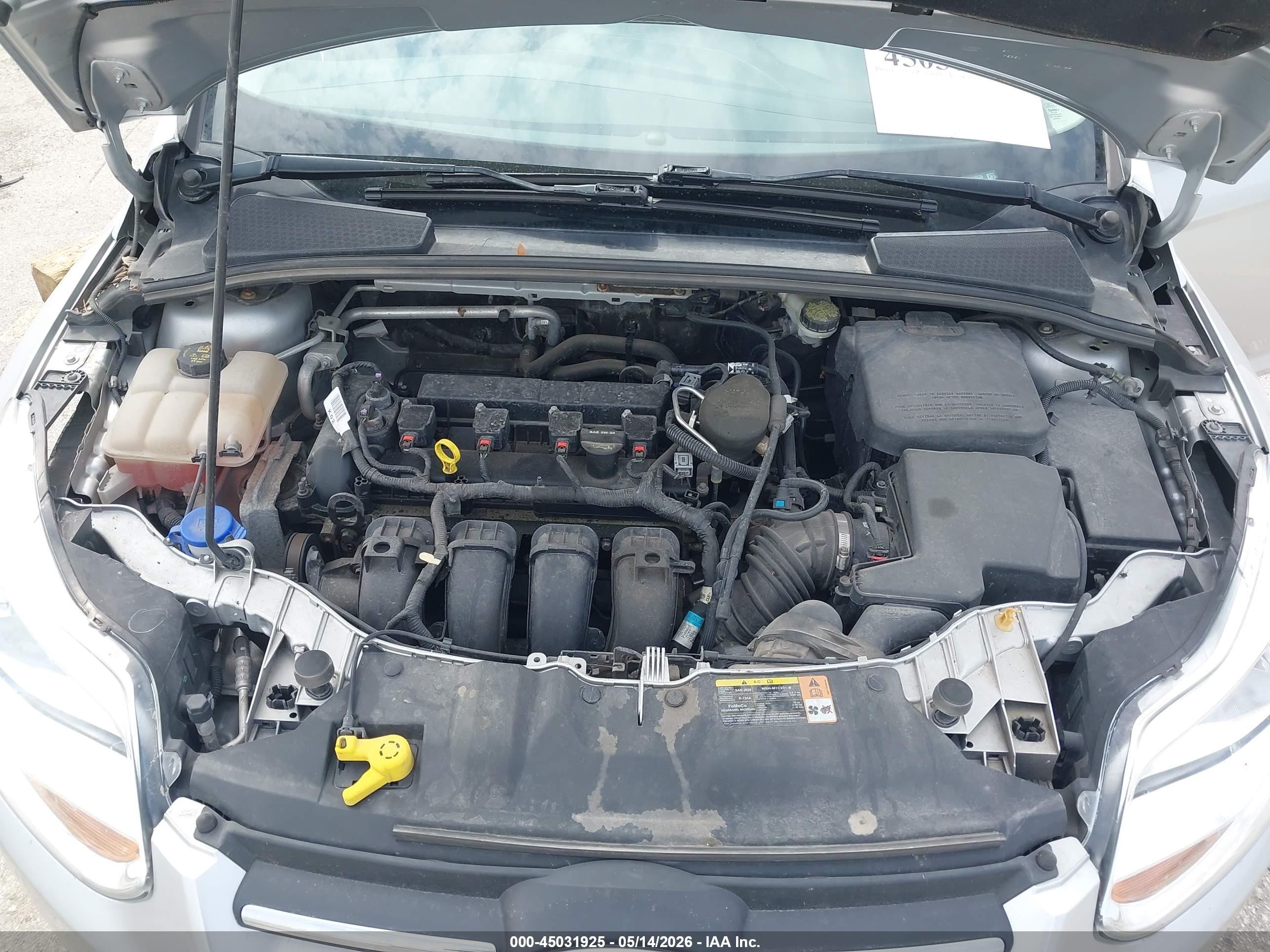 2014 Ford Focus Se Silver vin: 1FADP3F21EL110526