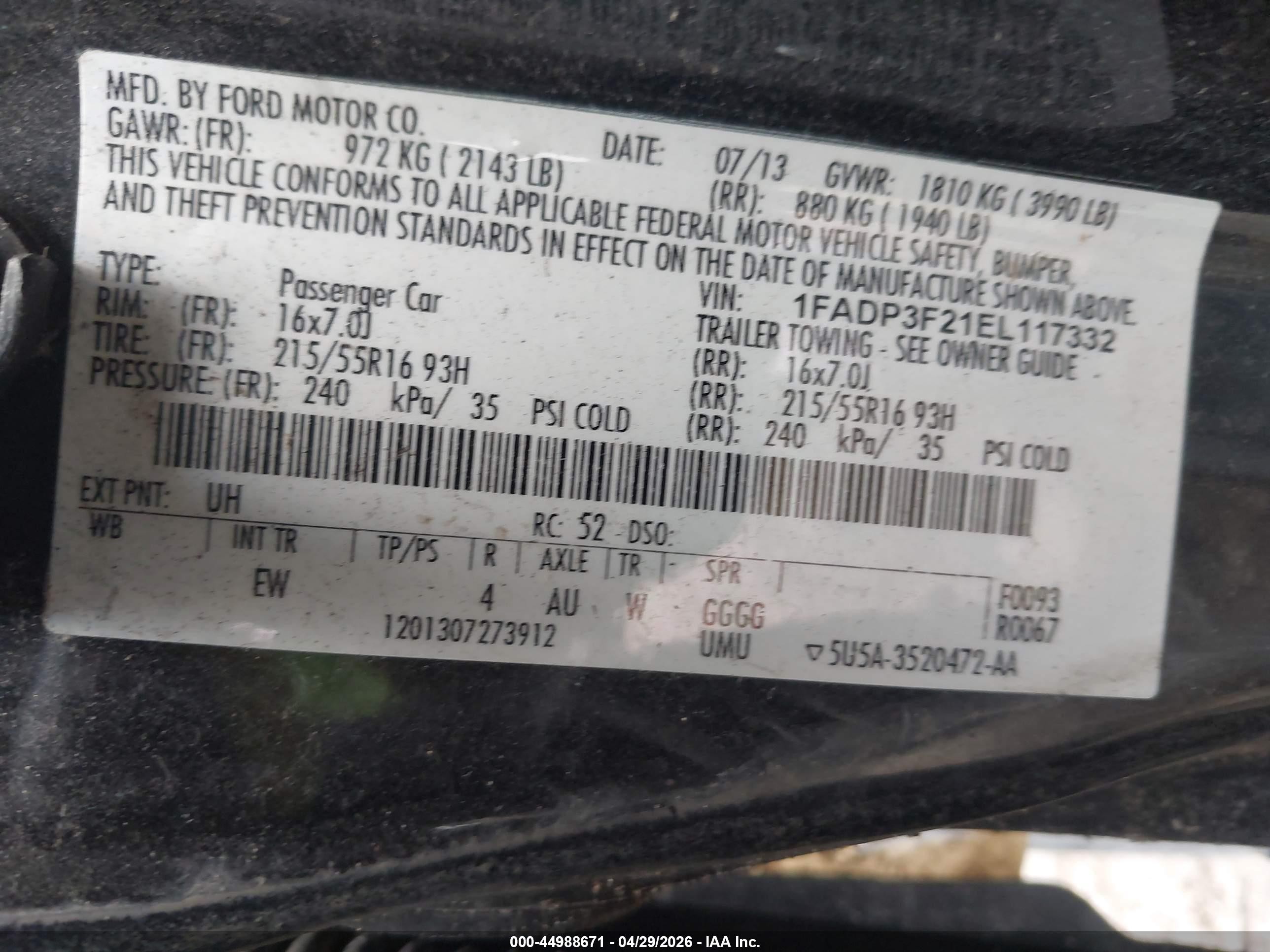 2014 Ford Focus Se Черный vin: 1FADP3F21EL117332