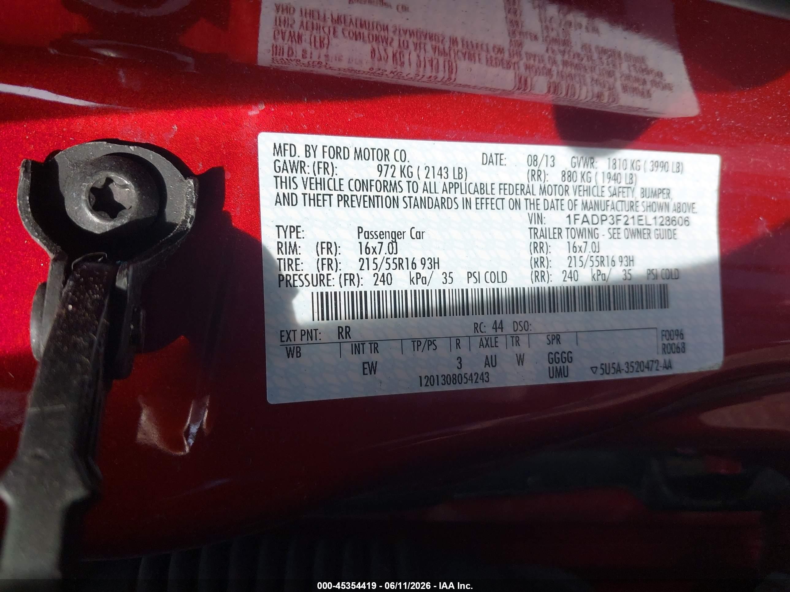 2014 Ford Focus Se Красный vin: 1FADP3F21EL128606