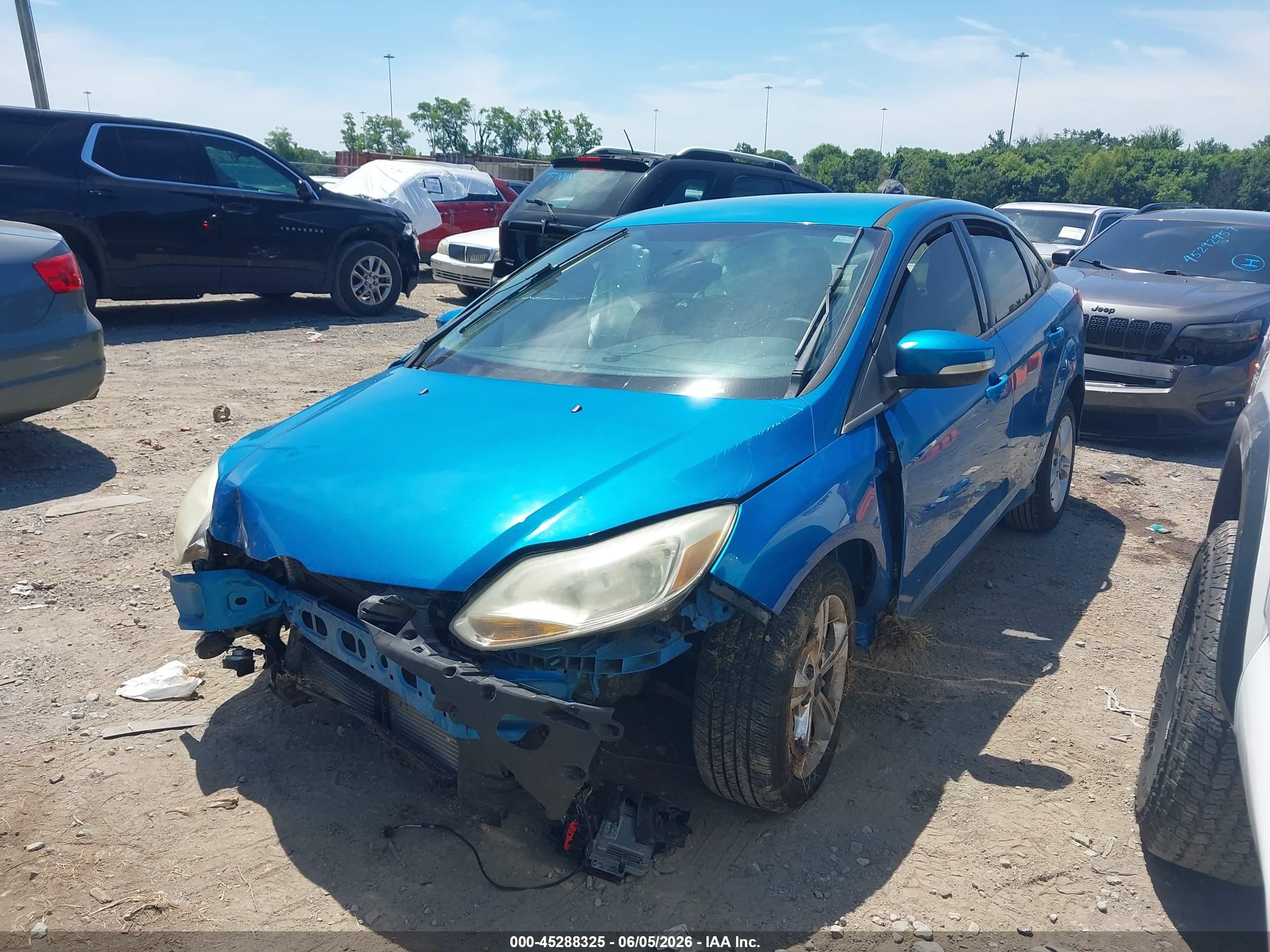 2014 Ford Focus Se Blue vin: 1FADP3F21EL141940