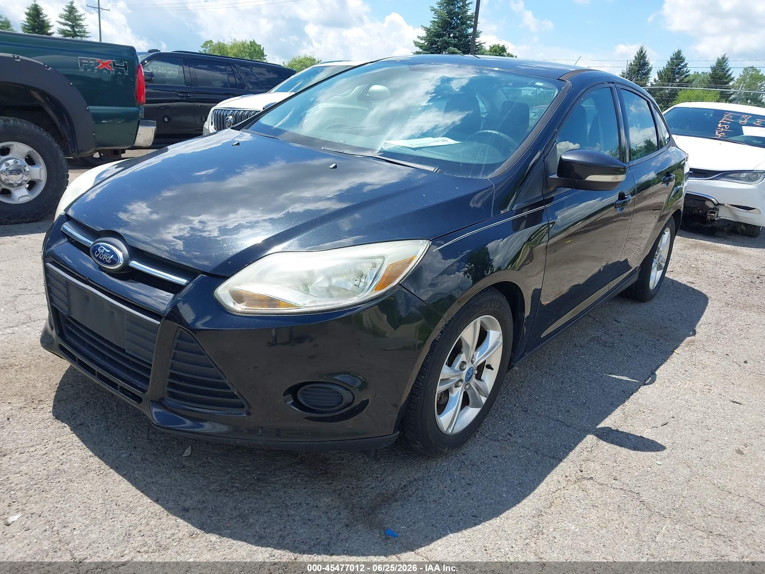 2014 Ford Focus Se Black vin: 1FADP3F21EL154994