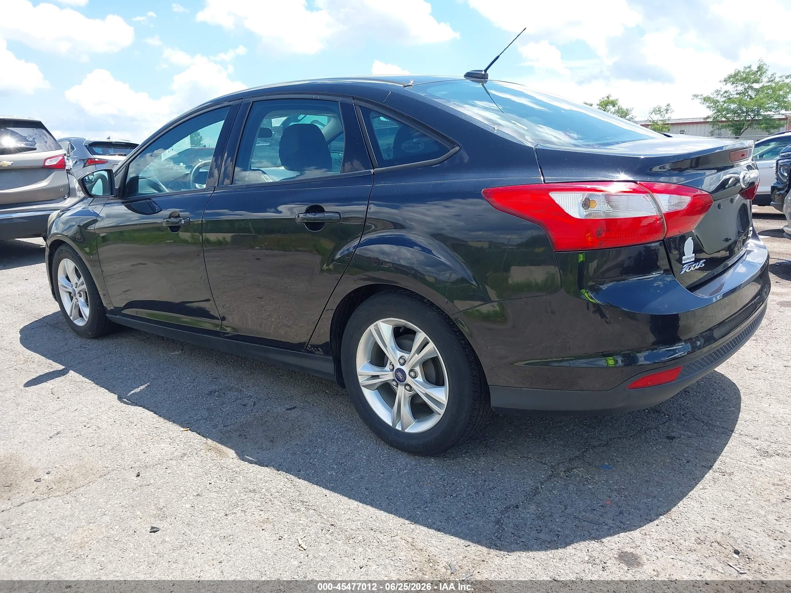 2014 Ford Focus Se Black vin: 1FADP3F21EL154994