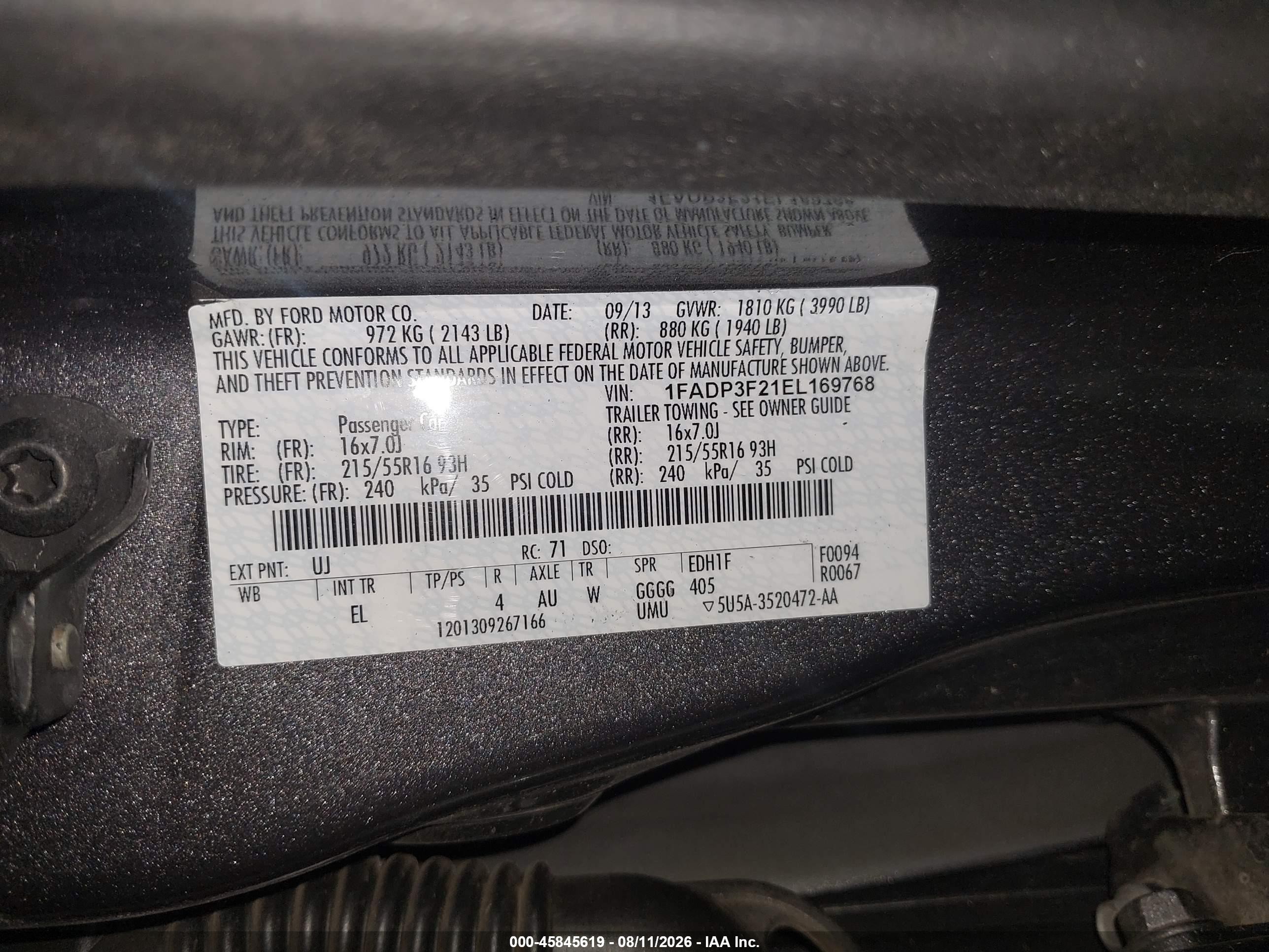 2014 Ford Focus Se Silver vin: 1FADP3F21EL169768