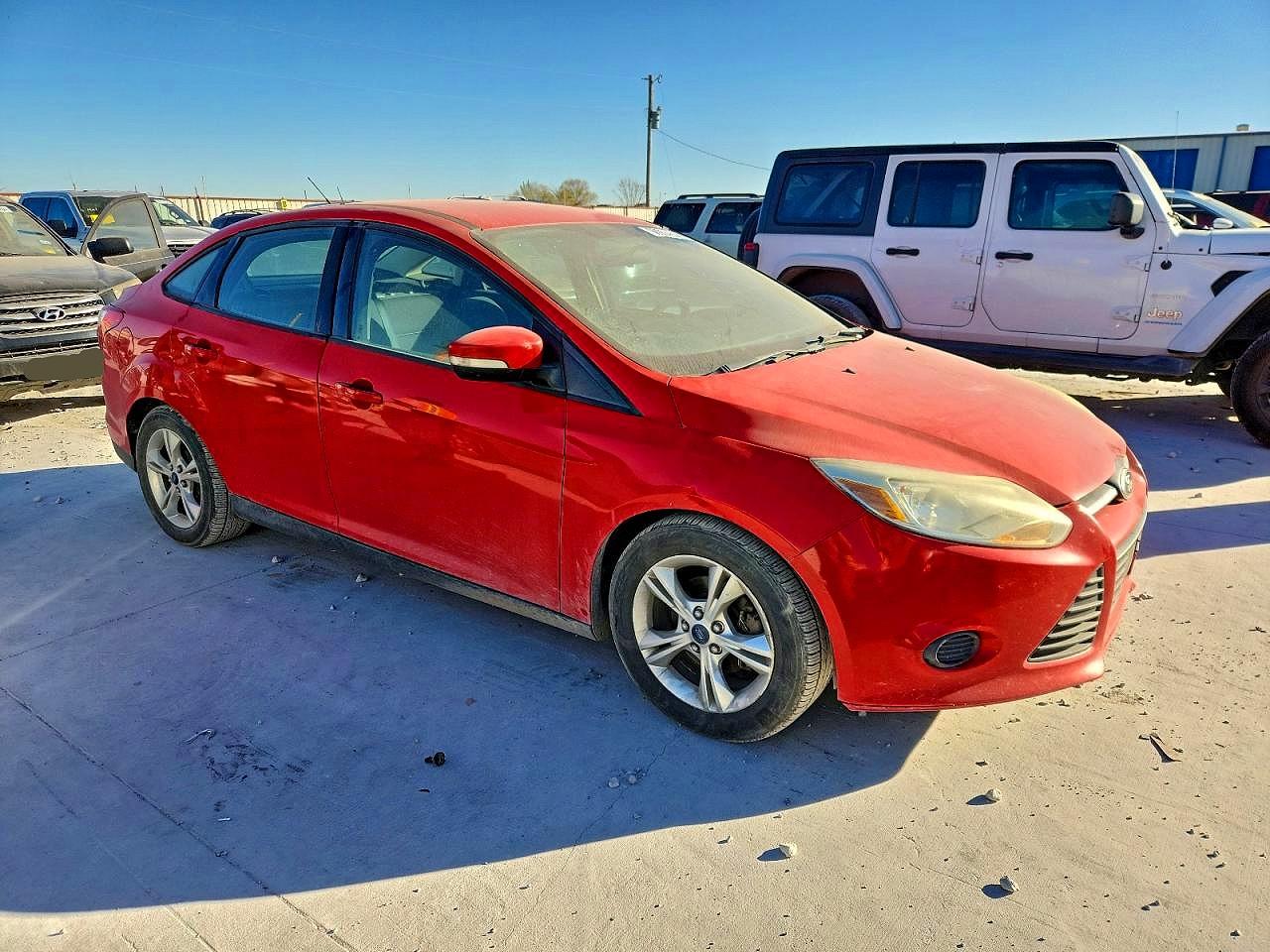 2014 Ford Focus Se Red vin: 1FADP3F21EL173691