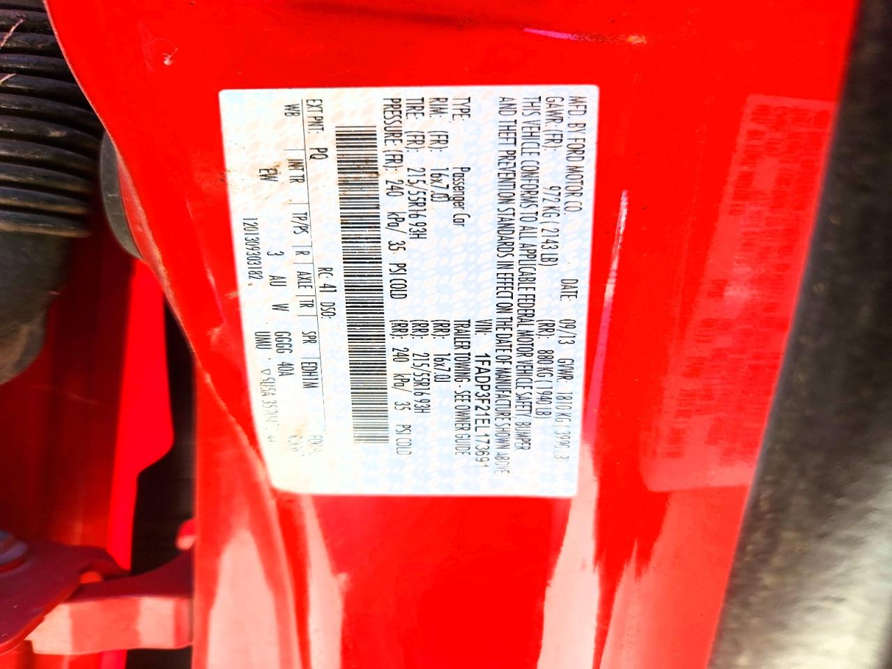 2014 Ford Focus Se Red vin: 1FADP3F21EL173691