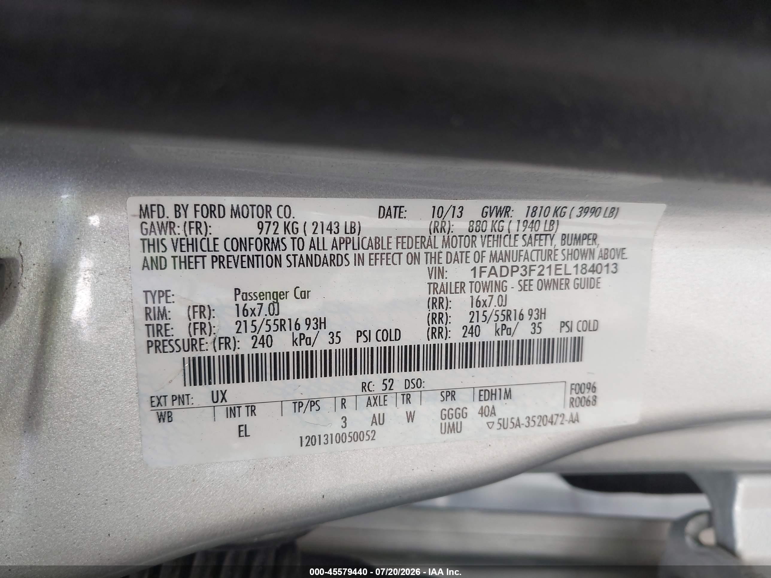 2014 Ford Focus Se Silver vin: 1FADP3F21EL184013