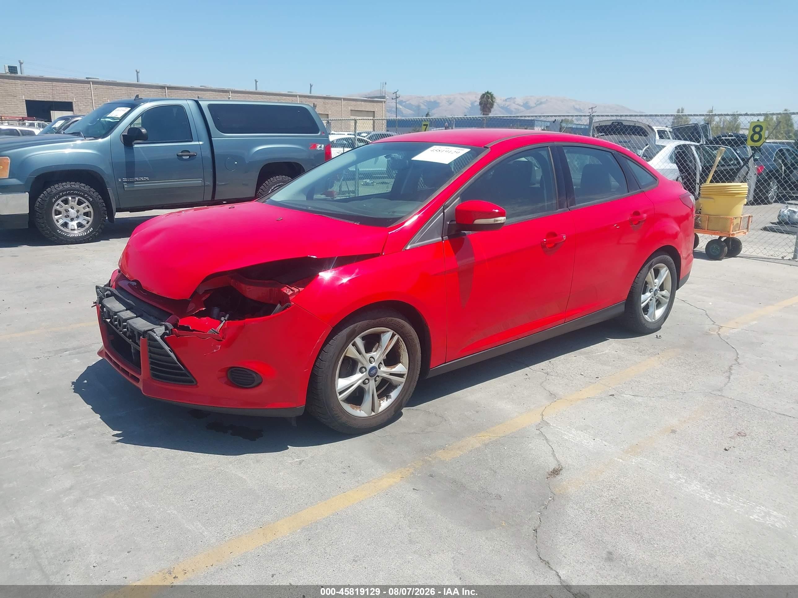 2014 Ford Focus Se Red vin: 1FADP3F21EL217561