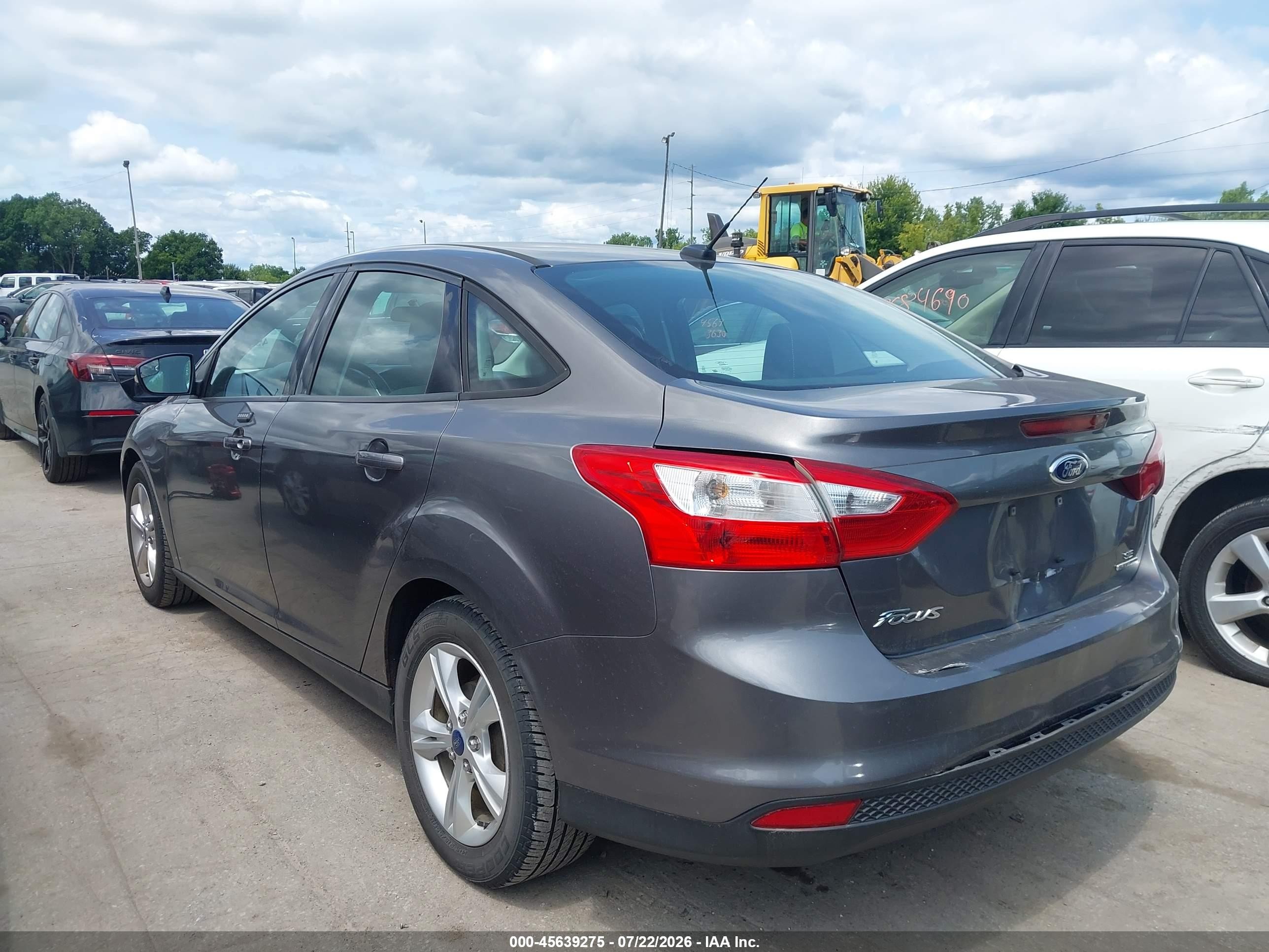 2014 Ford Focus Se Gray vin: 1FADP3F21EL234733