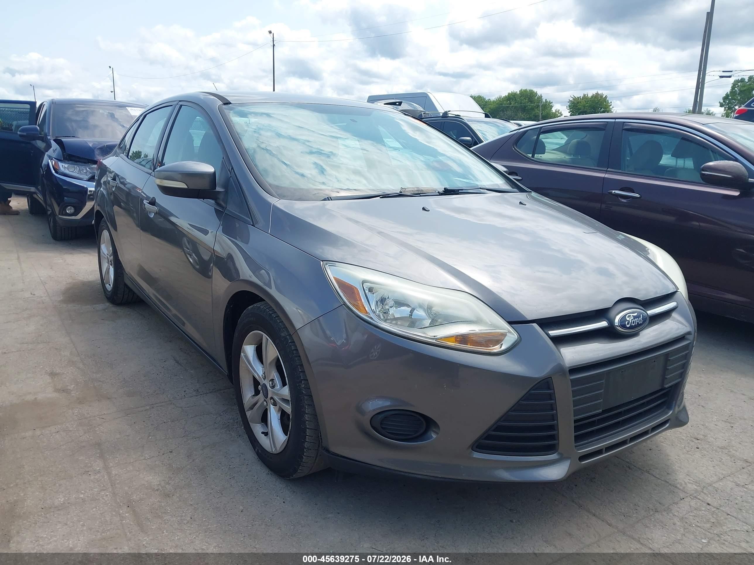 2014 Ford Focus Se Gray vin: 1FADP3F21EL234733