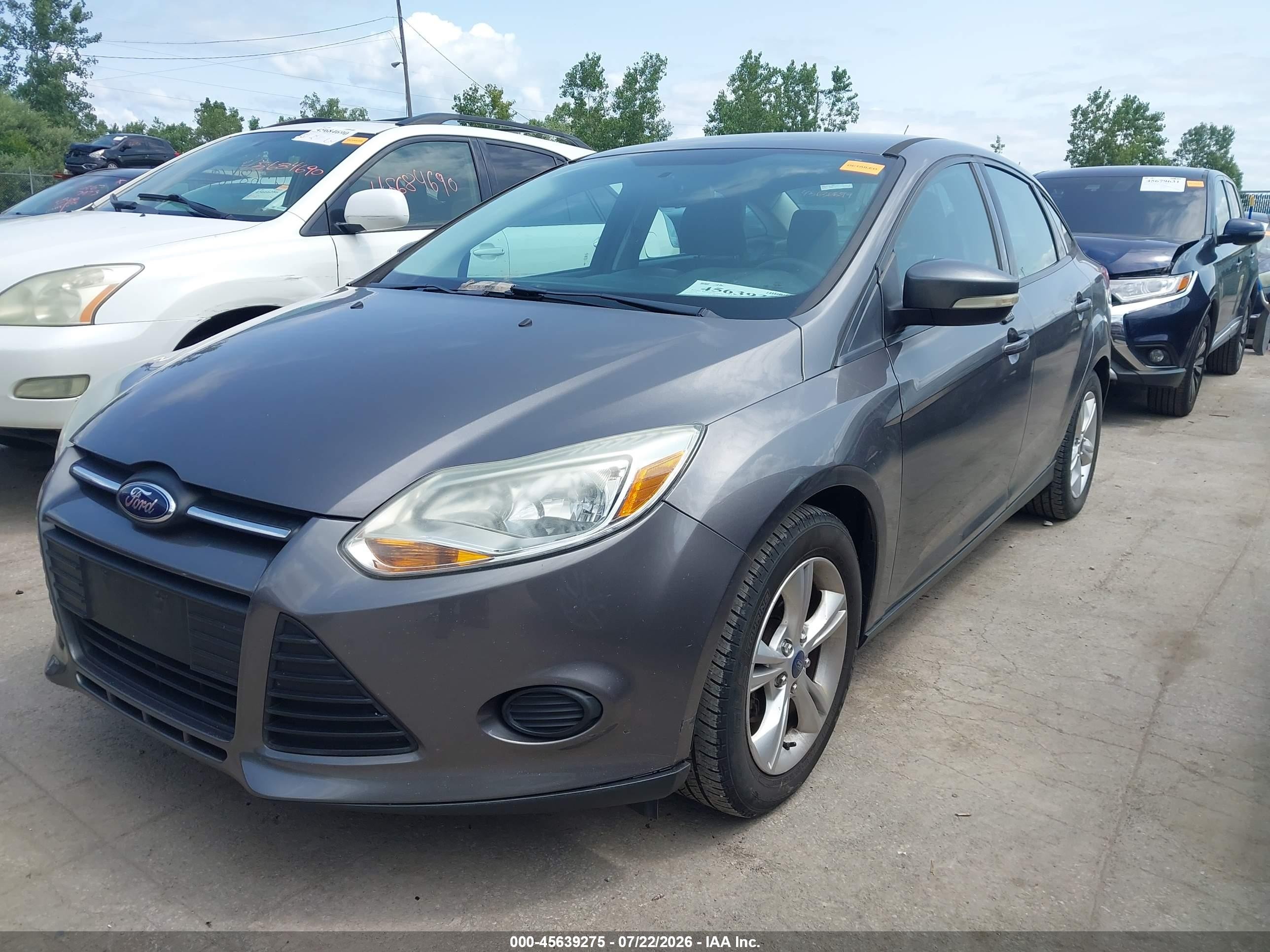 2014 Ford Focus Se Gray vin: 1FADP3F21EL234733
