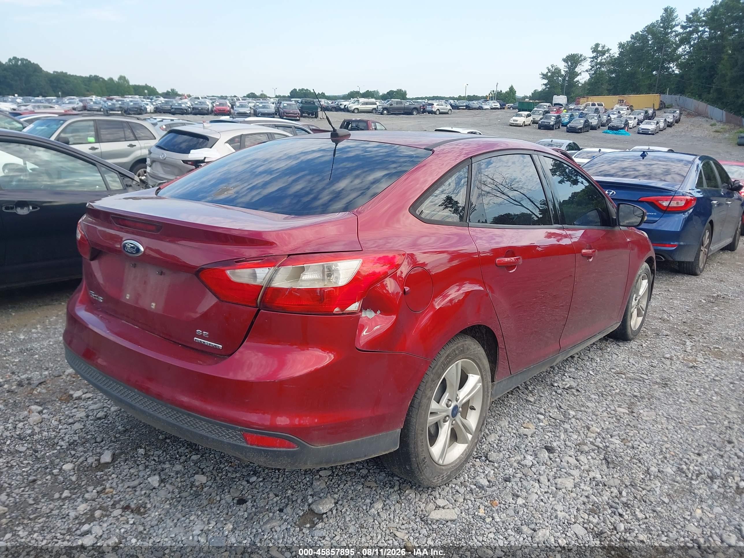 2014 Ford Focus Se Burgundy vin: 1FADP3F21EL243772