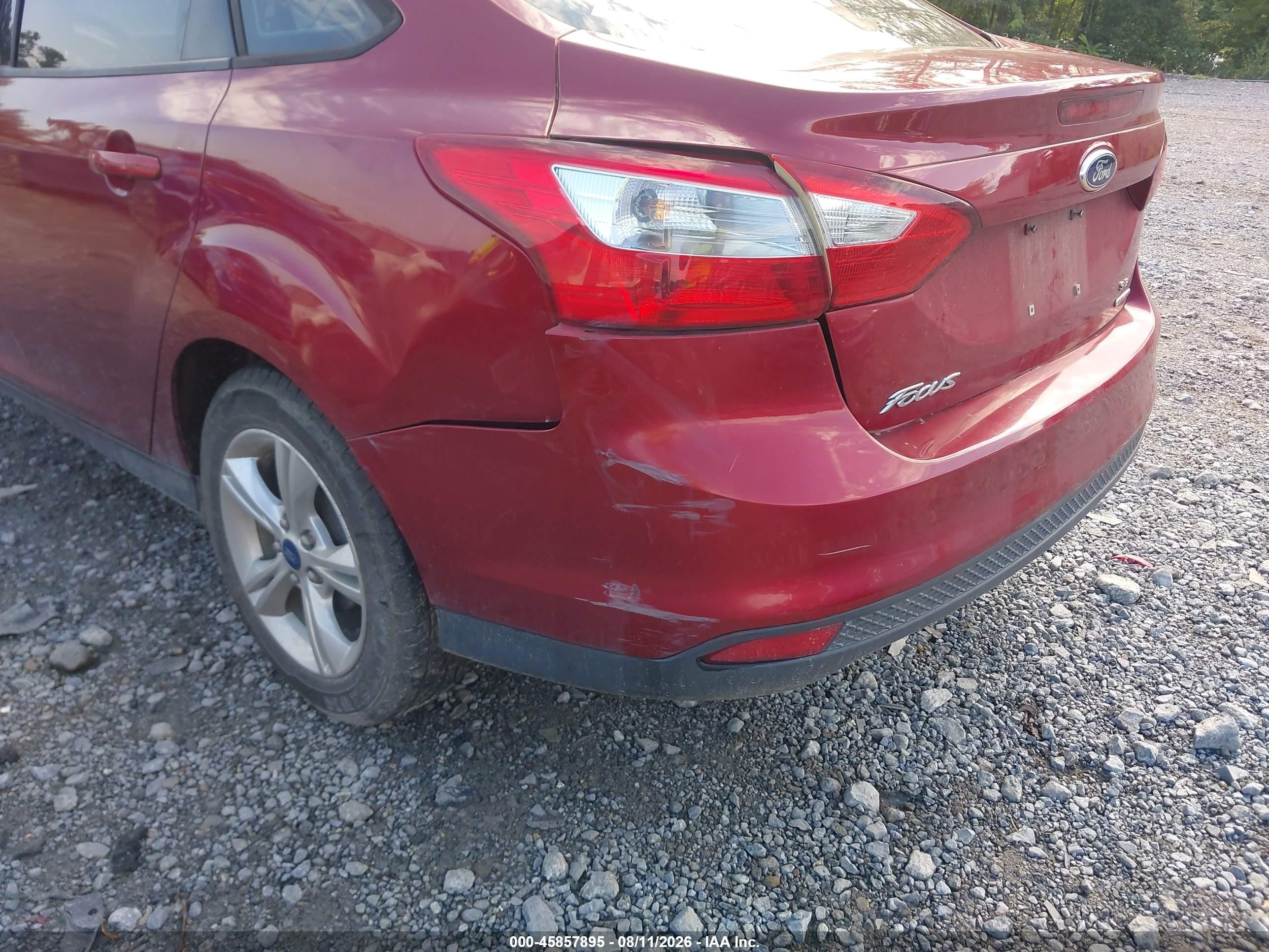 2014 Ford Focus Se Burgundy vin: 1FADP3F21EL243772
