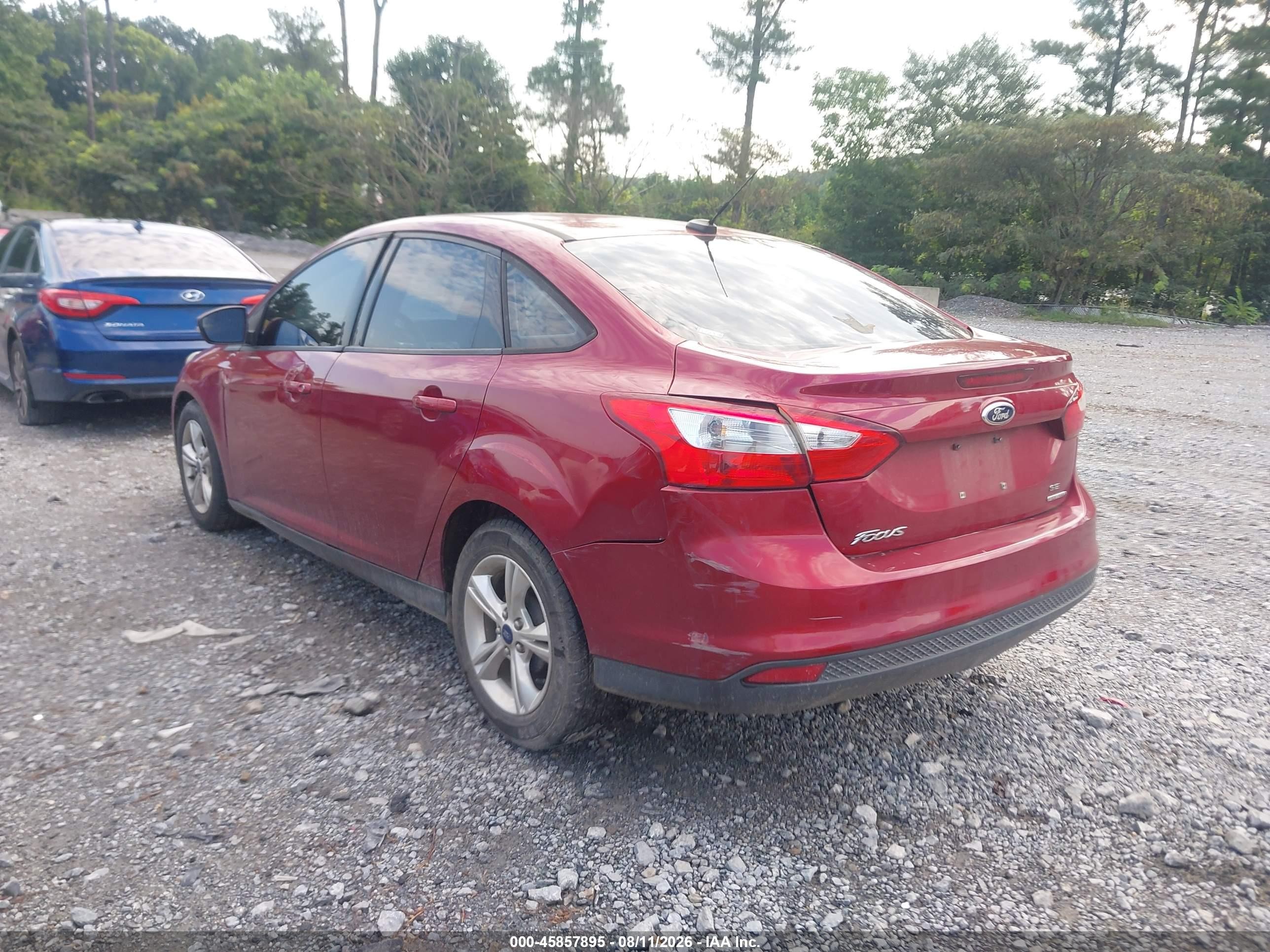 2014 Ford Focus Se Burgundy vin: 1FADP3F21EL243772