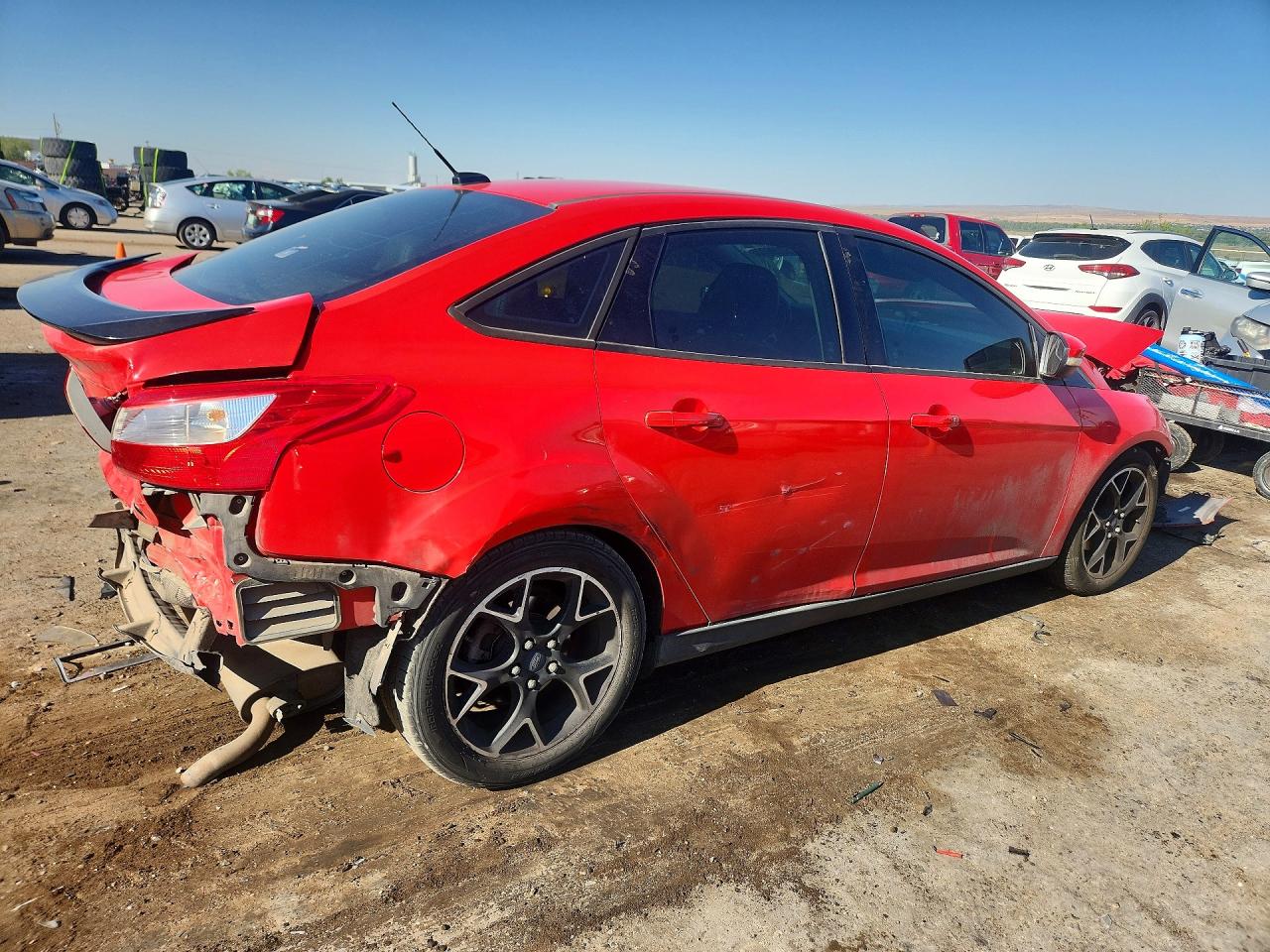 2014 Ford Focus Se Red vin: 1FADP3F21EL264475