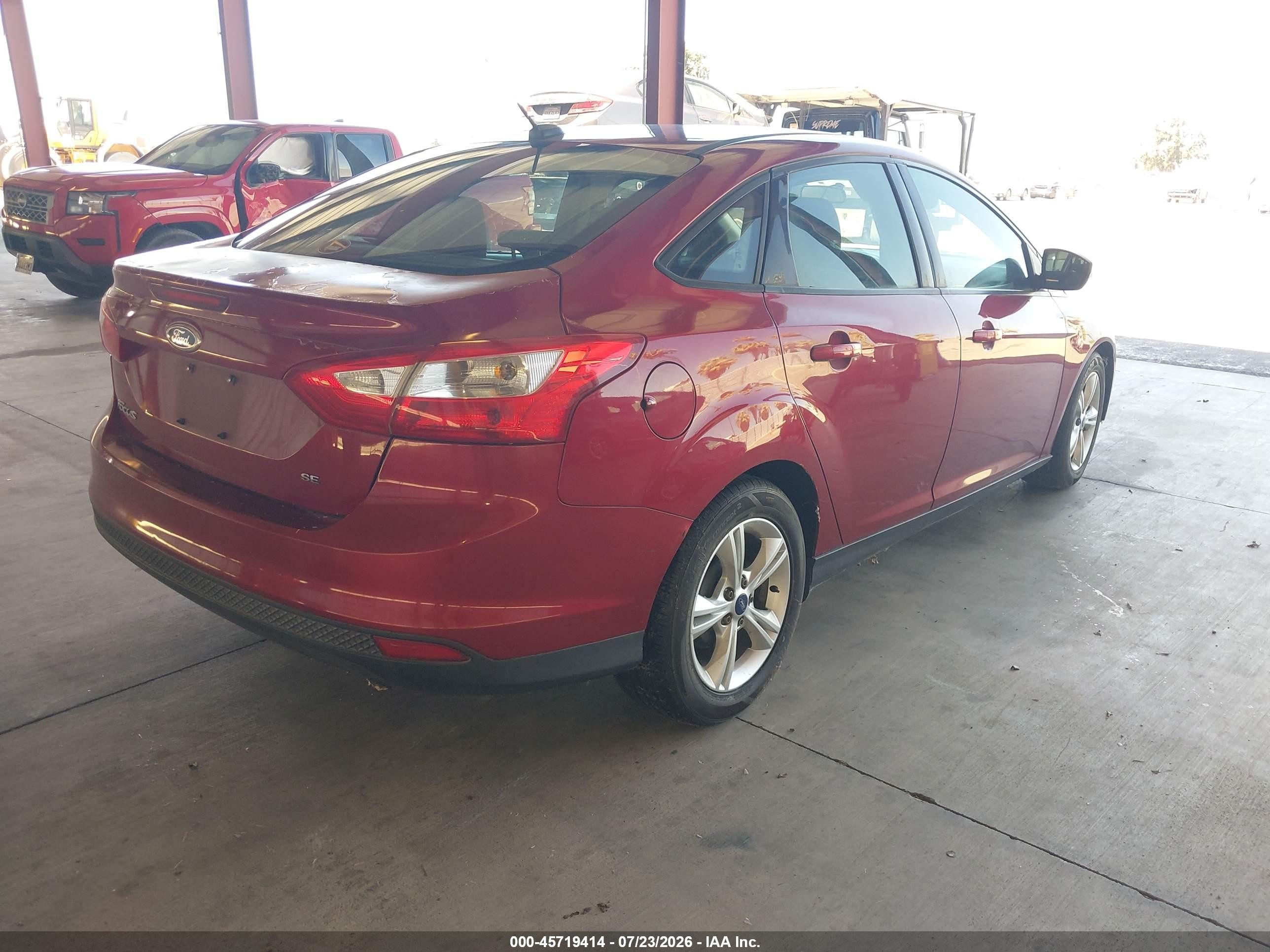 2014 Ford Focus Se Burgundy vin: 1FADP3F21EL266534