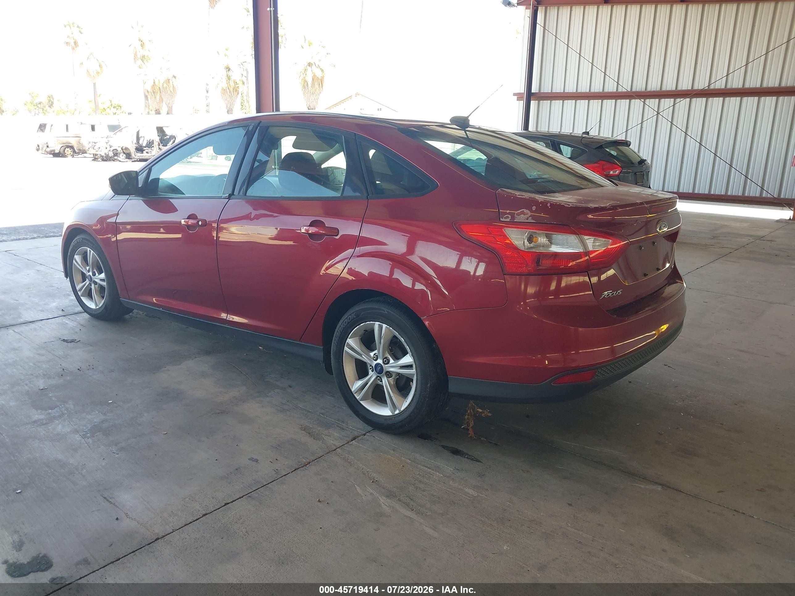 2014 Ford Focus Se Burgundy vin: 1FADP3F21EL266534