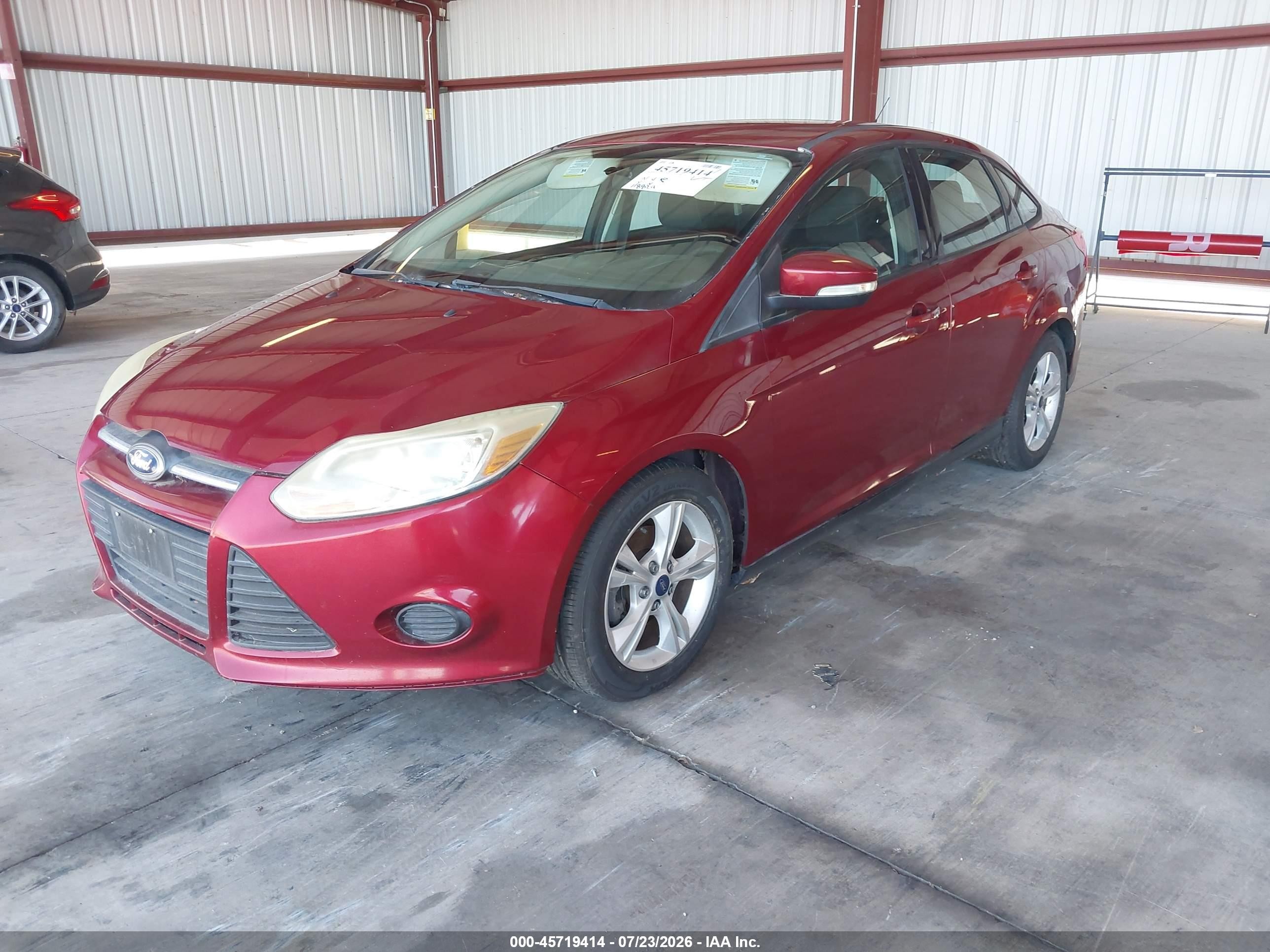 2014 Ford Focus Se Burgundy vin: 1FADP3F21EL266534