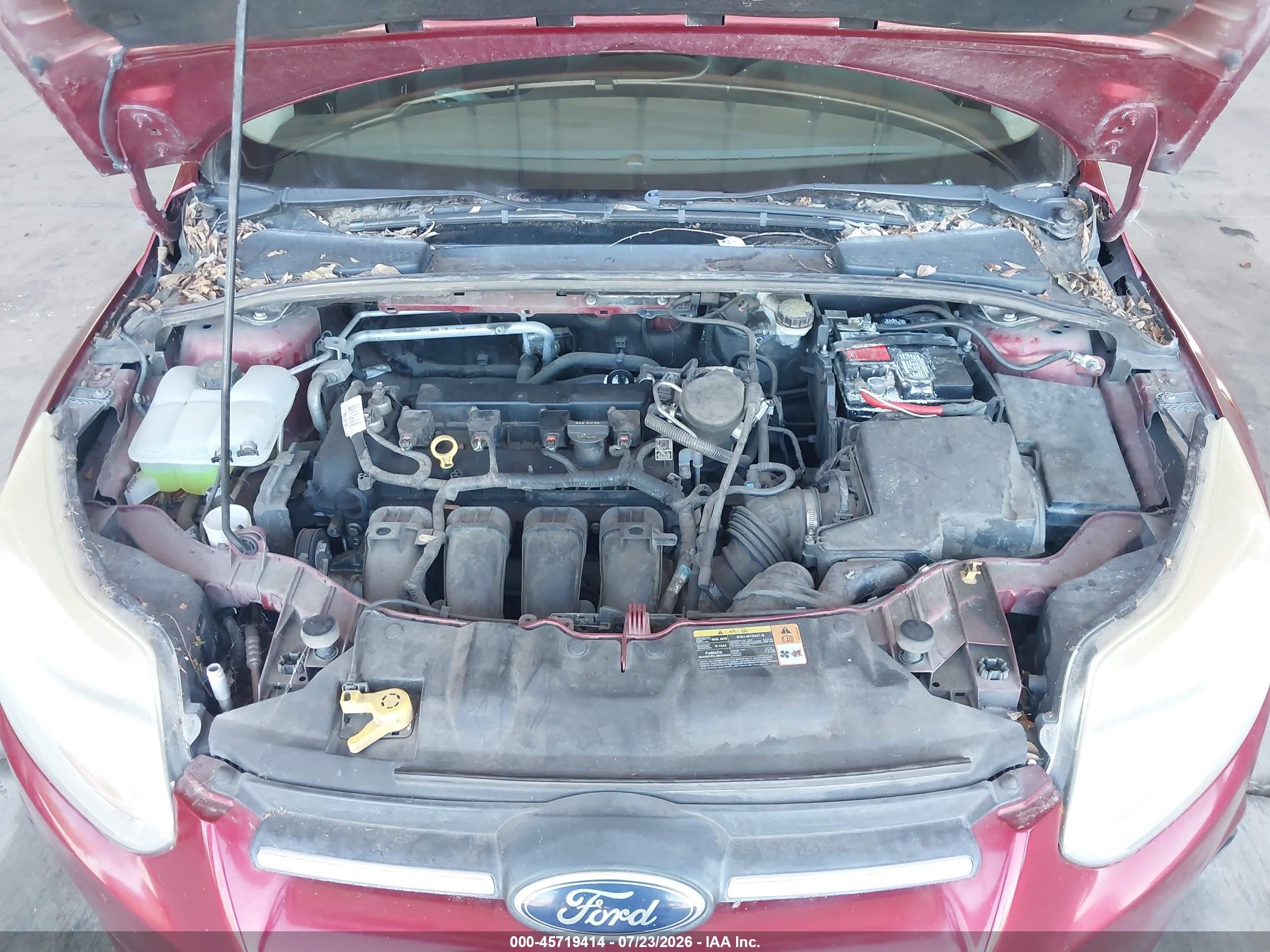 2014 Ford Focus Se Burgundy vin: 1FADP3F21EL266534