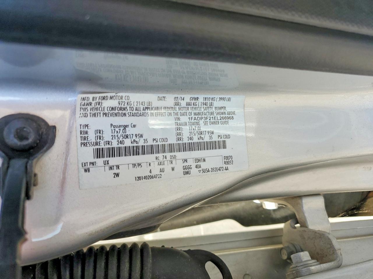 2014 Ford Focus Se Silver vin: 1FADP3F21EL266968