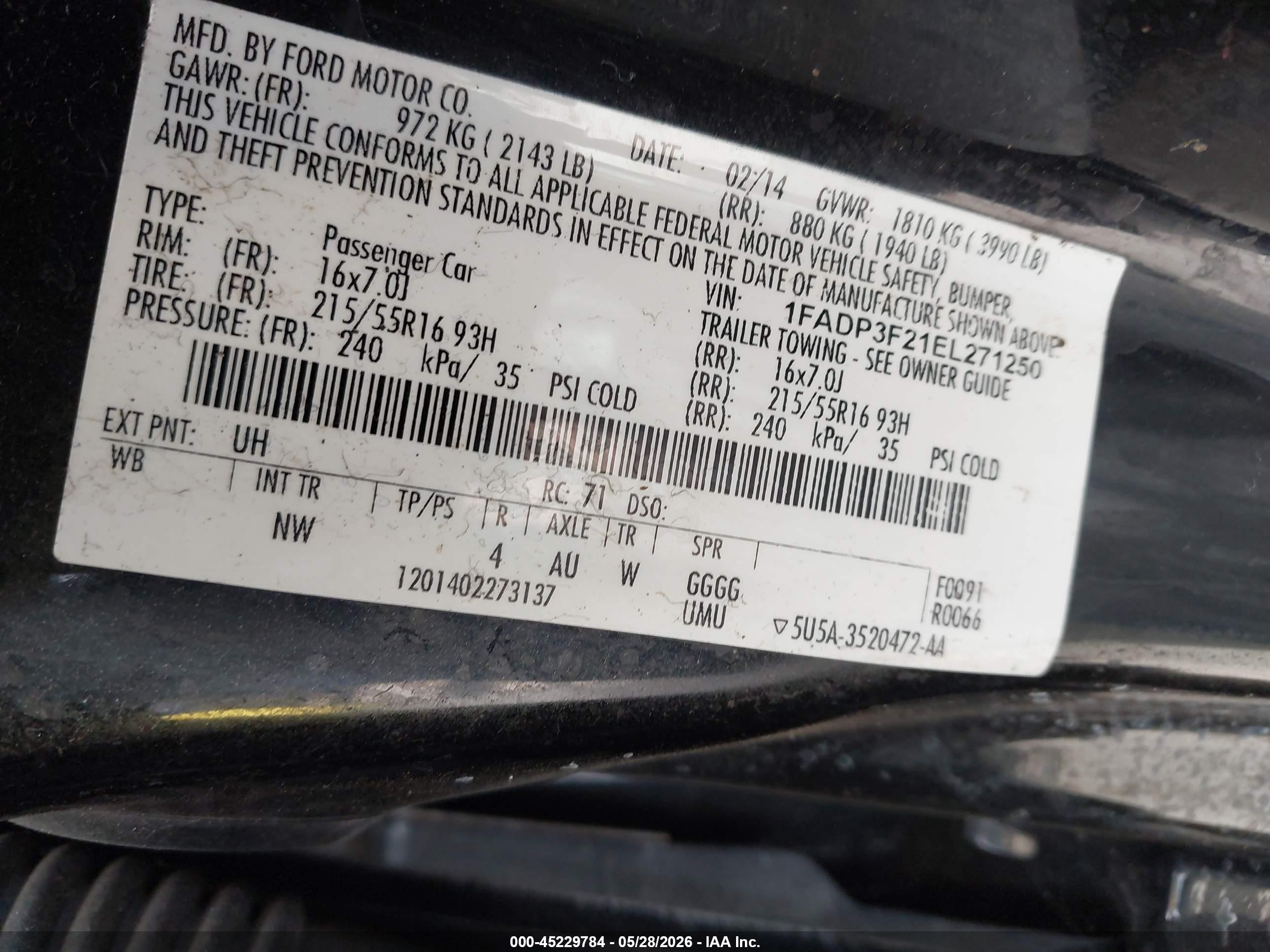 2014 Ford Focus Se Black vin: 1FADP3F21EL271250