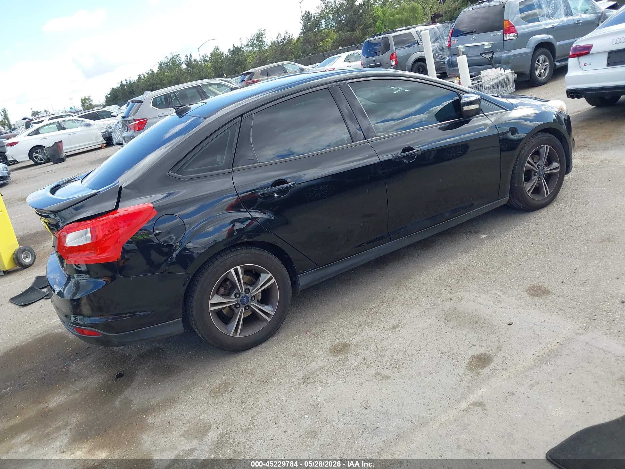2014 Ford Focus Se Black vin: 1FADP3F21EL271250
