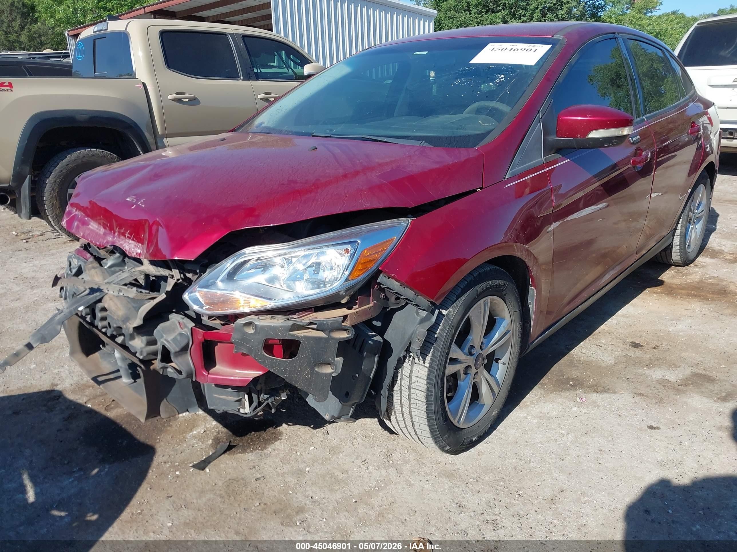 2014 Ford Focus Se Red vin: 1FADP3F21EL274584