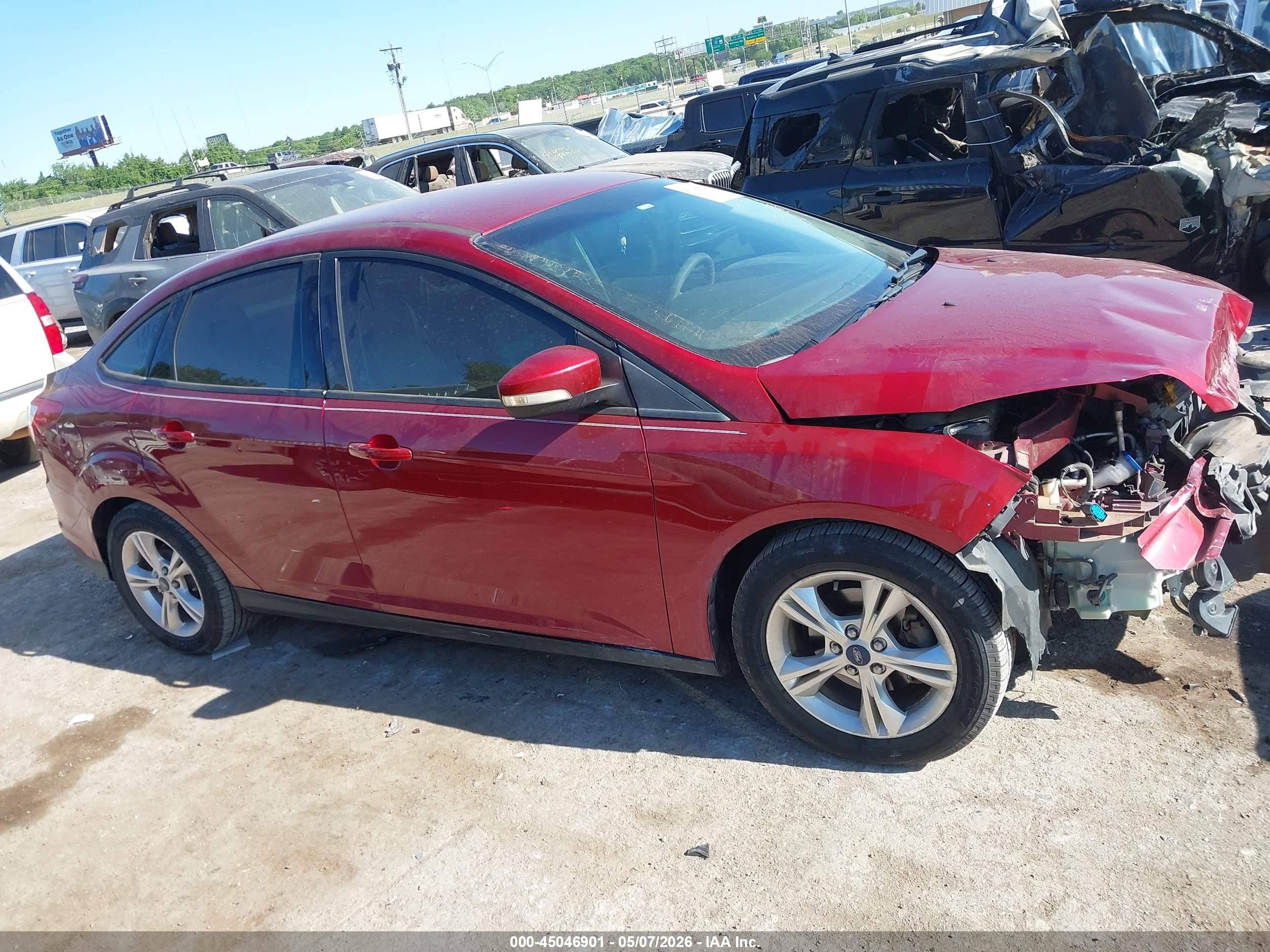2014 Ford Focus Se Red vin: 1FADP3F21EL274584