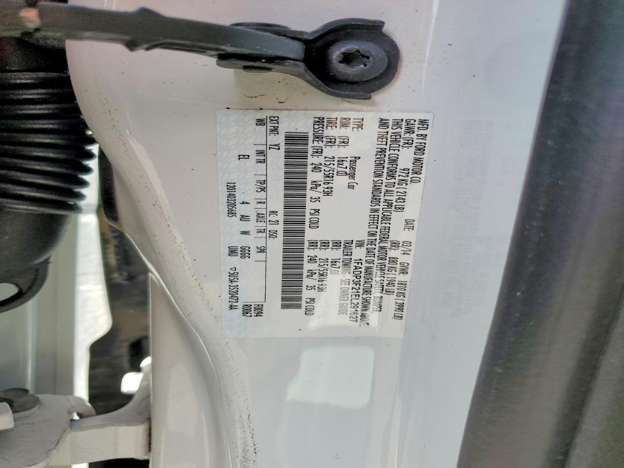 2014 Ford Focus Se White vin: 1FADP3F21EL291627