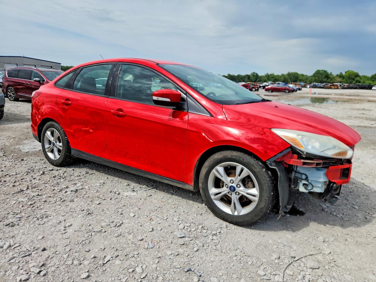 2014 Ford Focus Se Red vin: 1FADP3F21EL304991