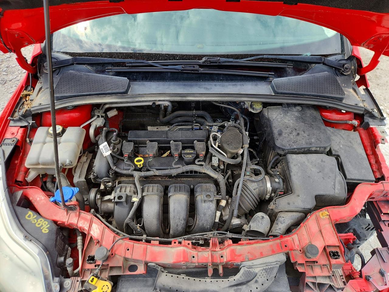 2014 Ford Focus Se Red vin: 1FADP3F21EL304991