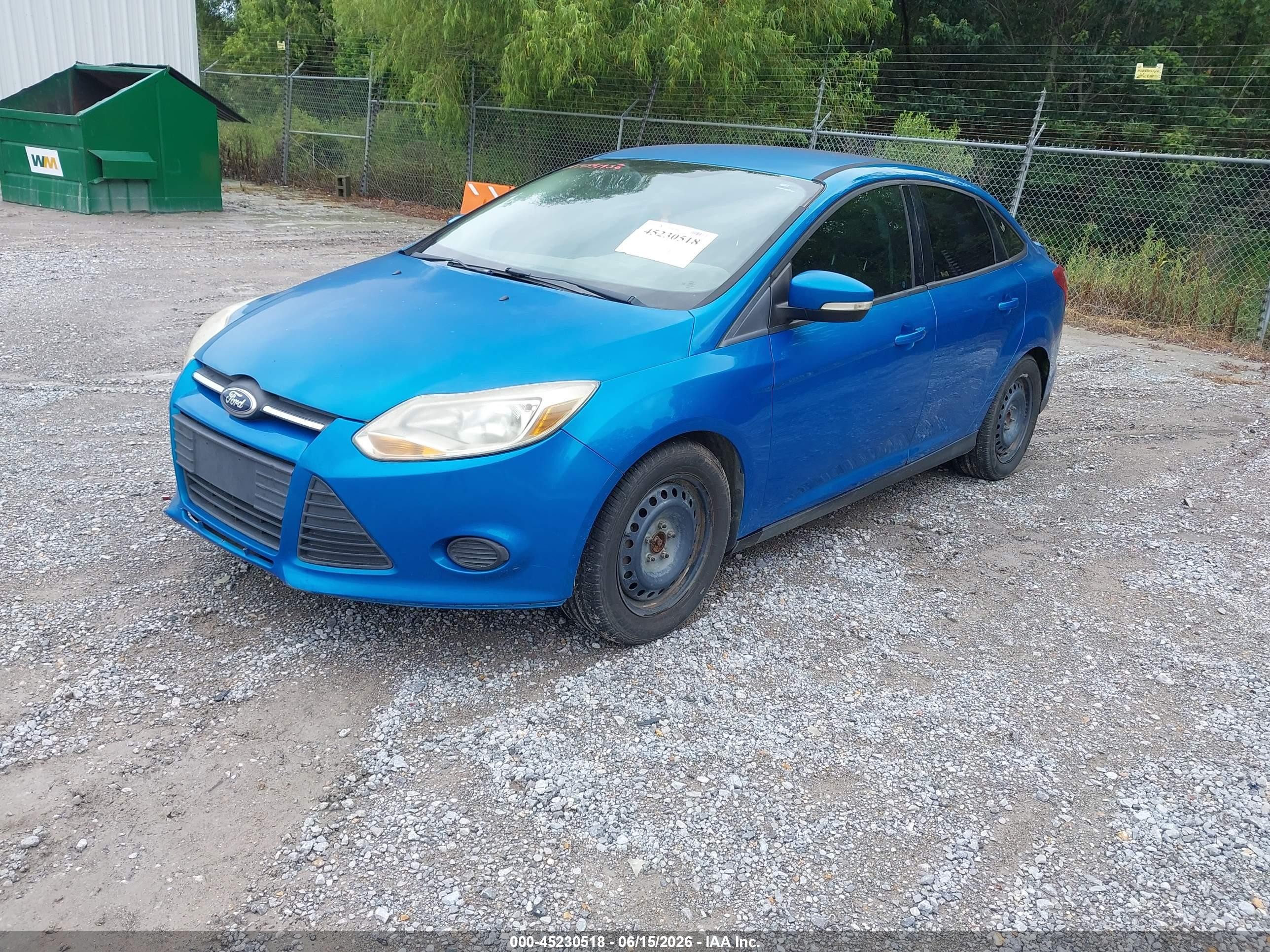 2014 Ford Focus Se Blue vin: 1FADP3F21EL311858