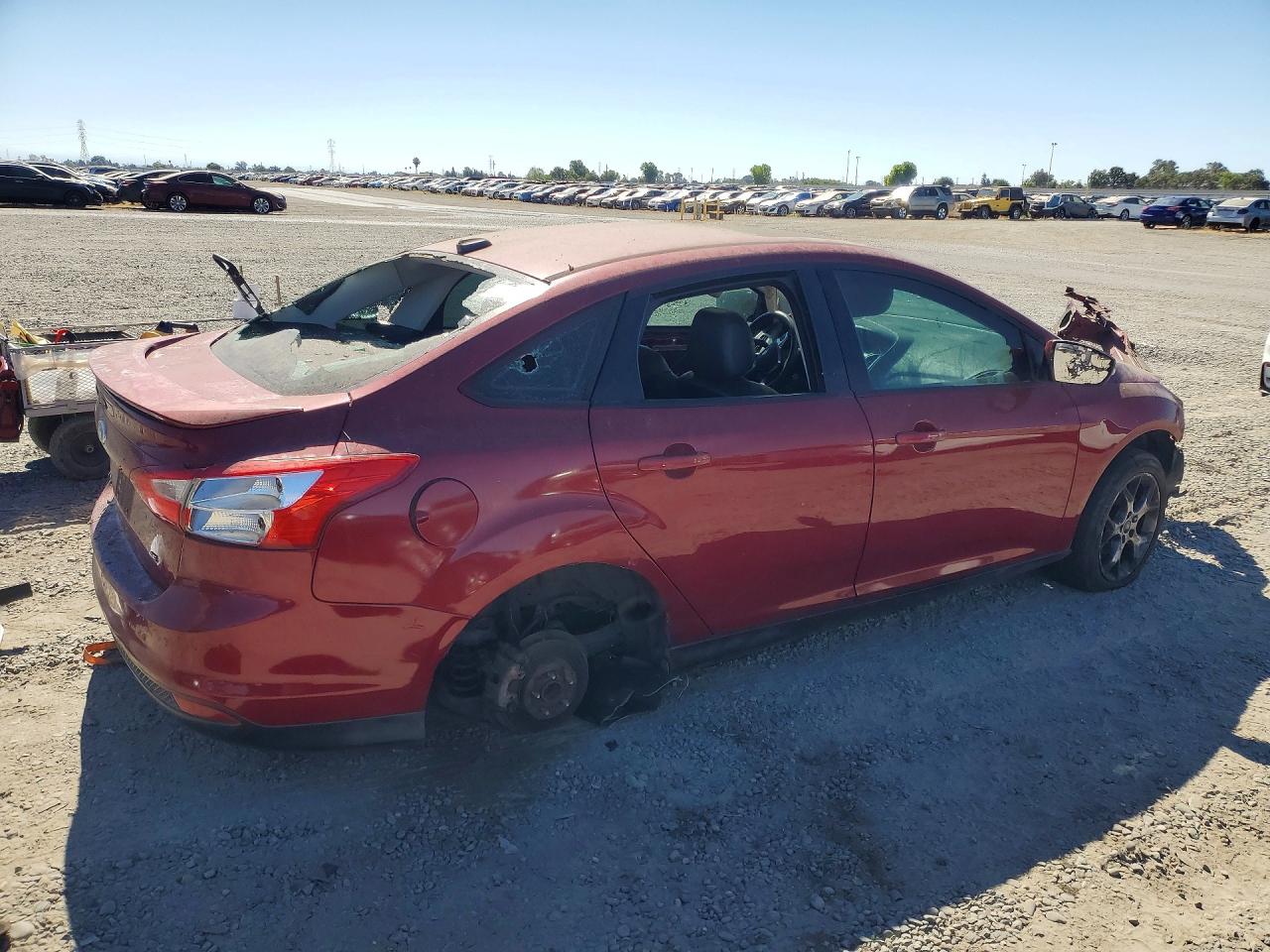 2014 Ford Focus Se Burgundy vin: 1FADP3F21EL323895