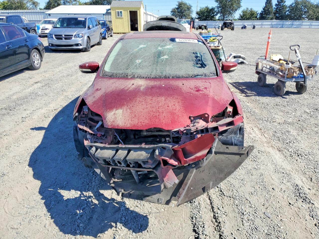 2014 Ford Focus Se Burgundy vin: 1FADP3F21EL323895