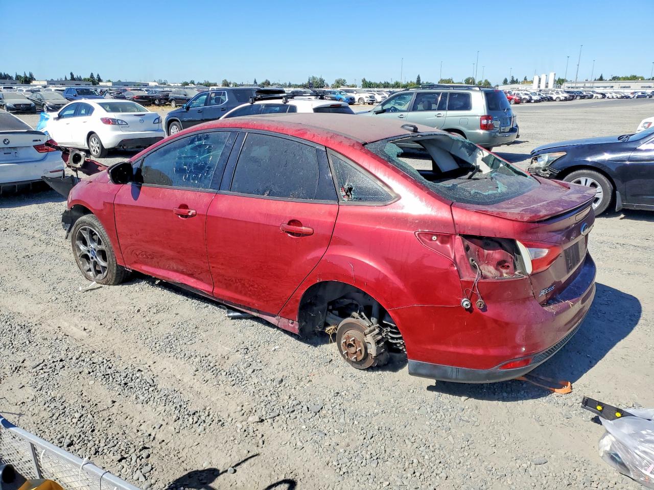 2014 Ford Focus Se Burgundy vin: 1FADP3F21EL323895
