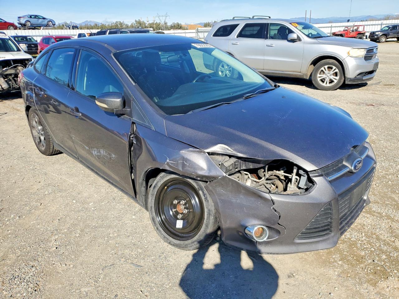 2014 Ford Focus Se Gray vin: 1FADP3F21EL323962