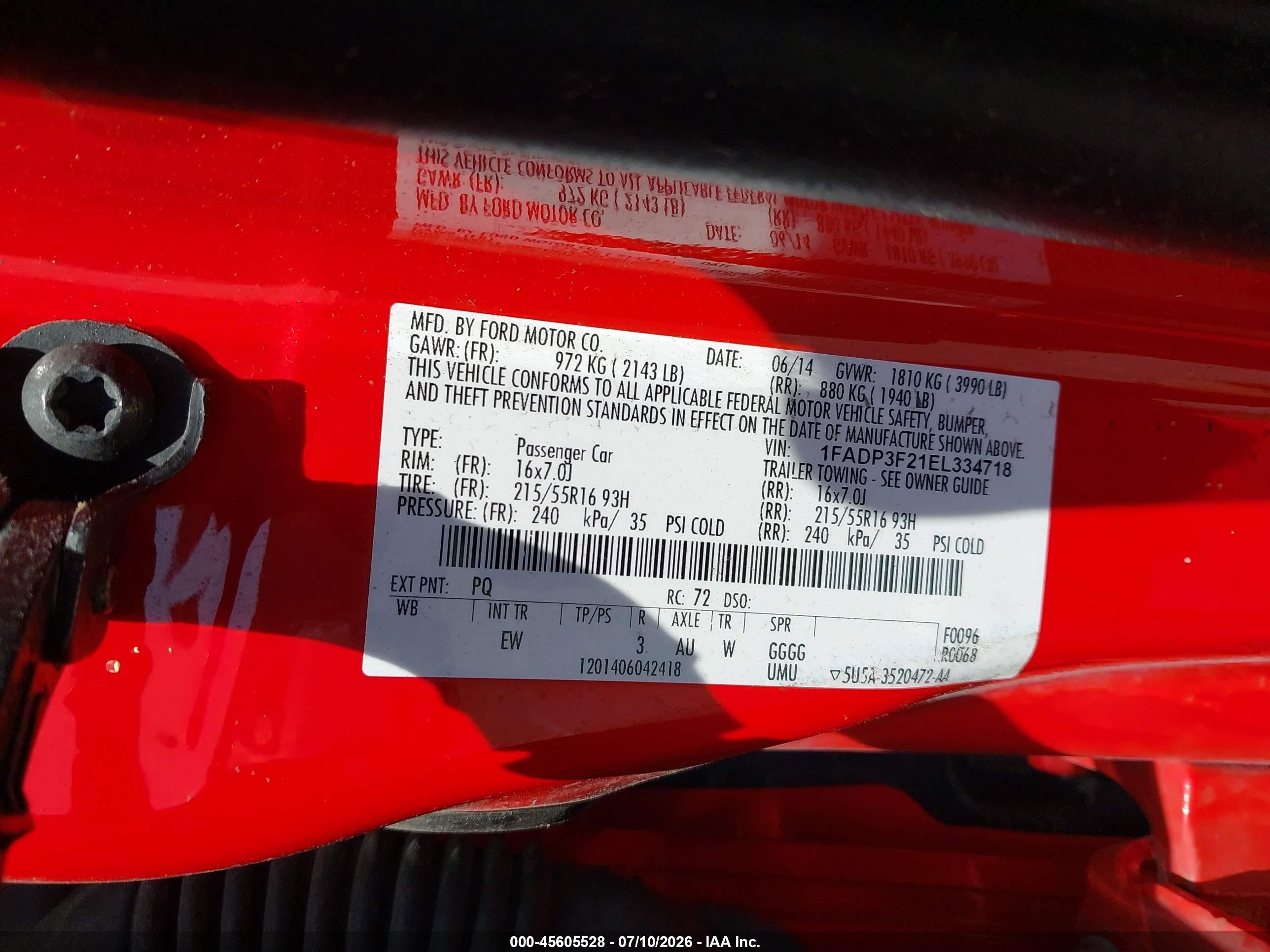 2014 Ford Focus Se Red vin: 1FADP3F21EL334718