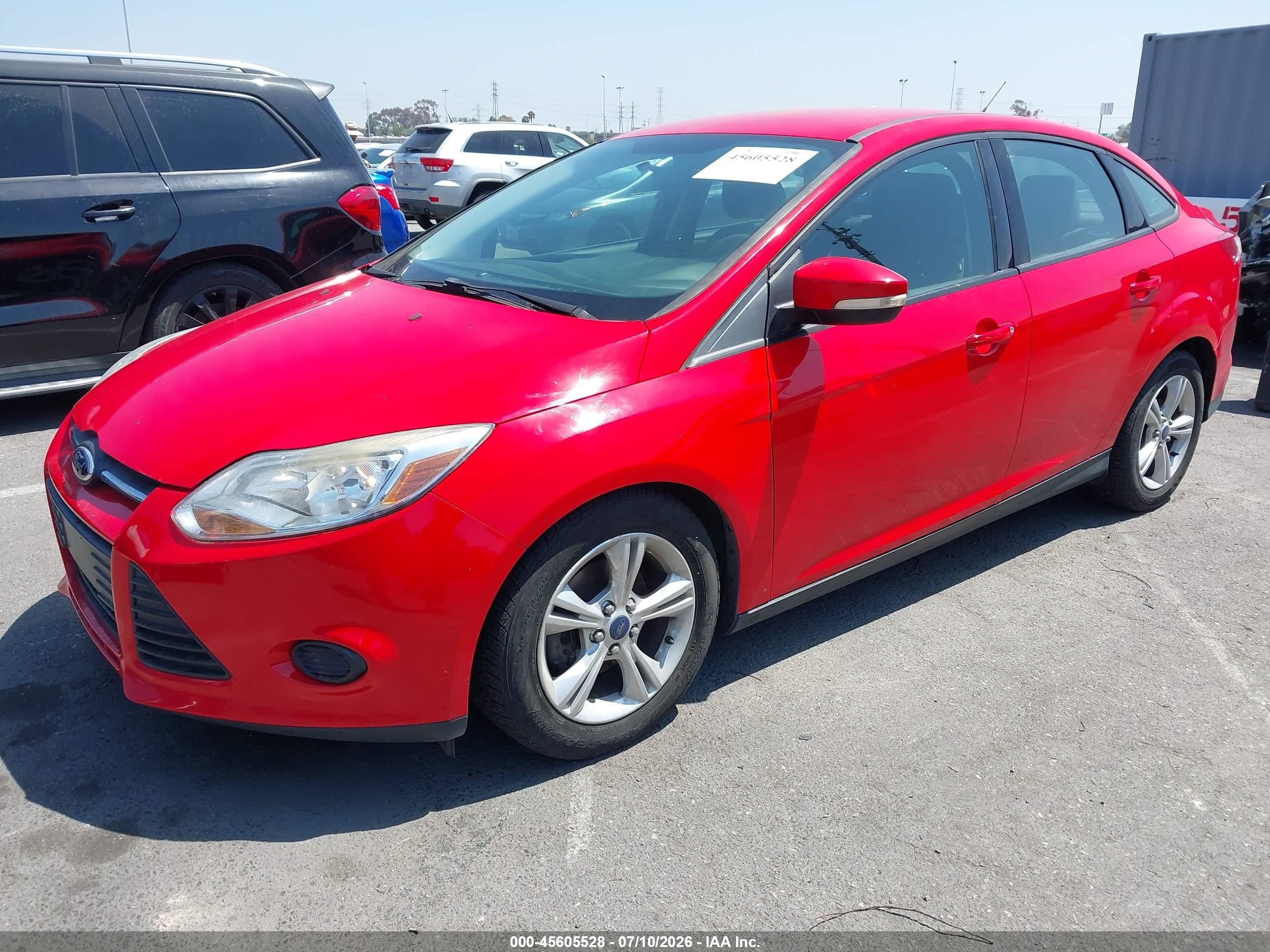2014 Ford Focus Se Red vin: 1FADP3F21EL334718