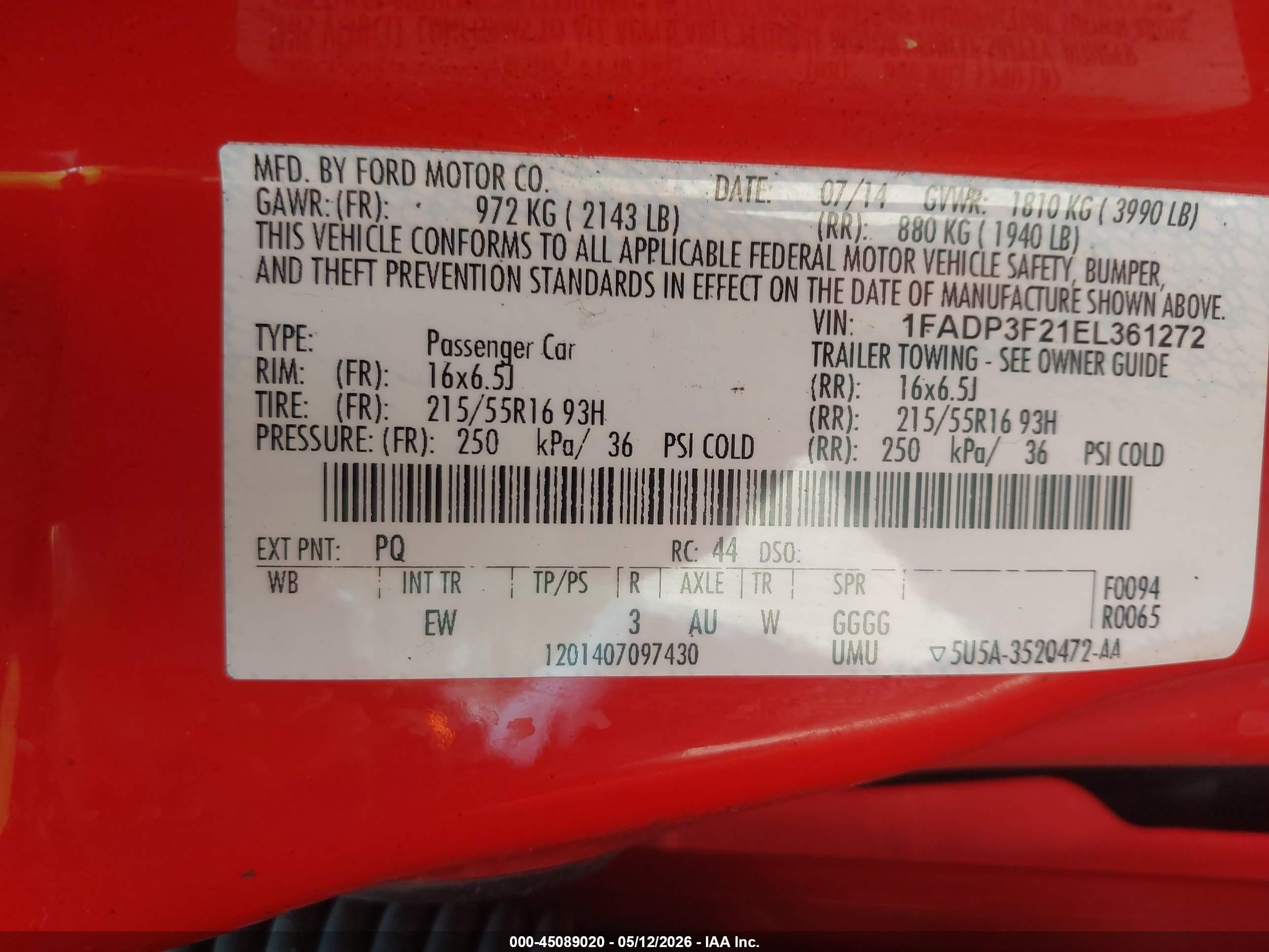 2014 Ford Focus Se Red vin: 1FADP3F21EL361272