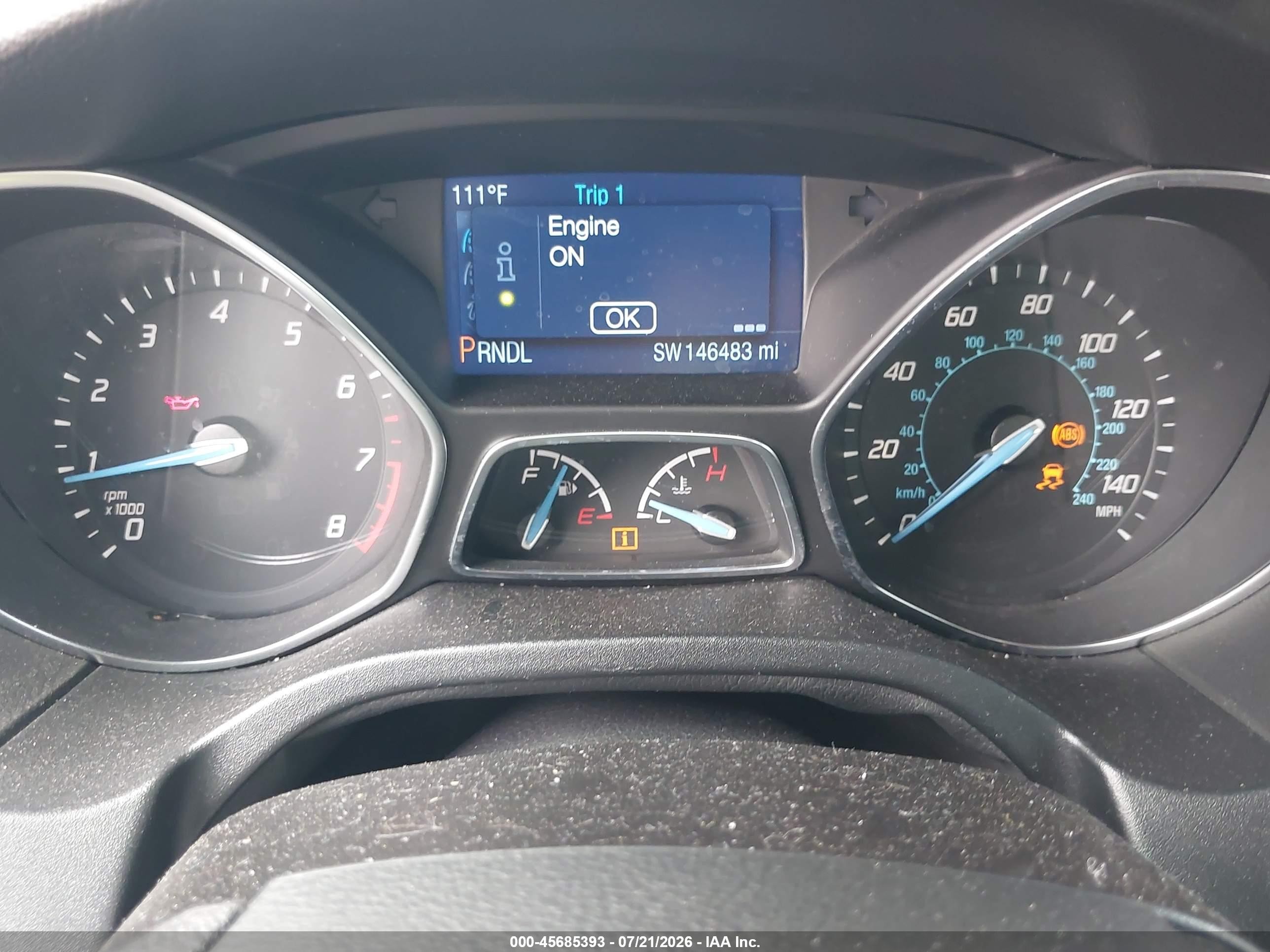 2014 Ford Focus Se Gray vin: 1FADP3F21EL363121
