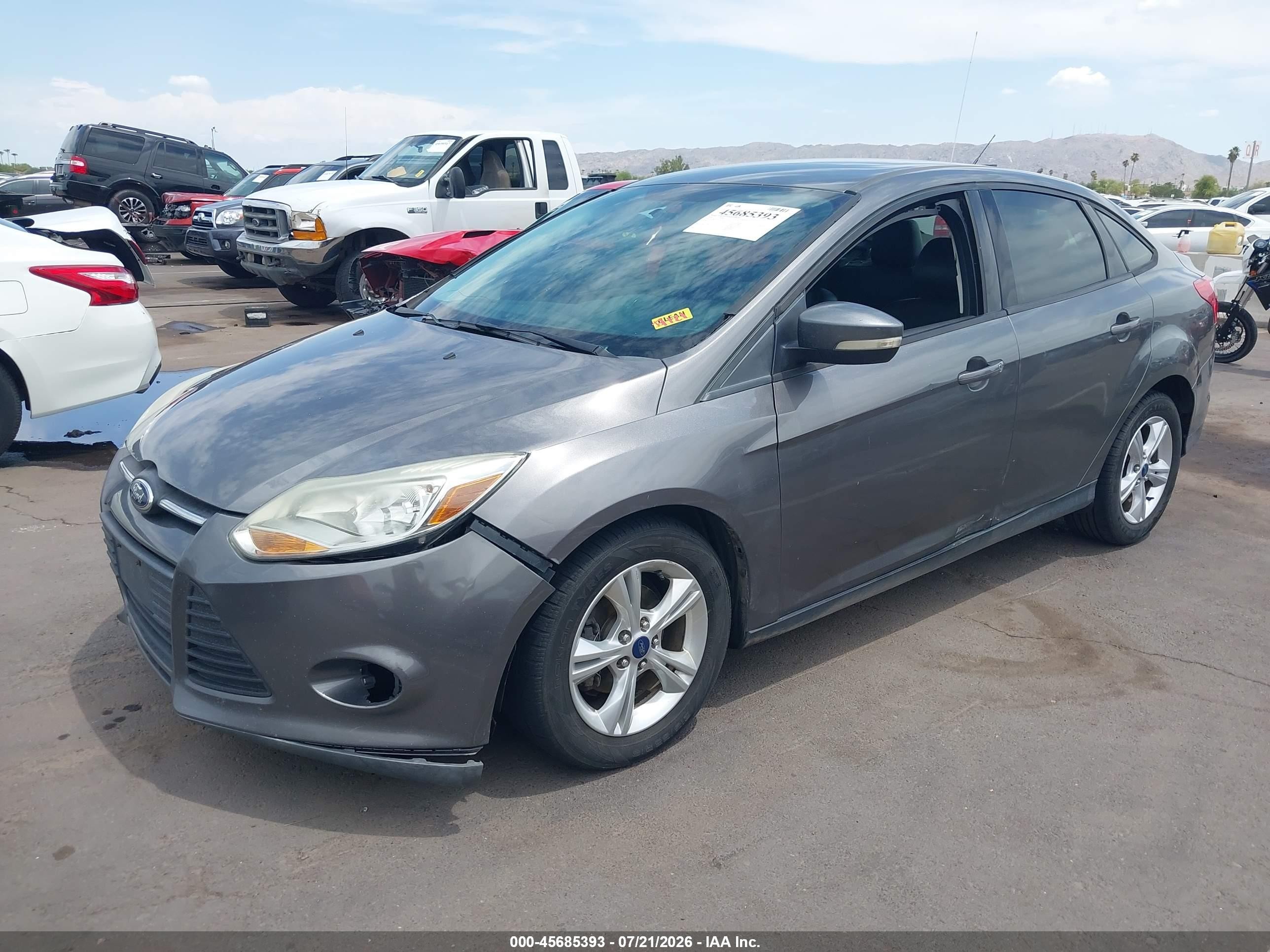 2014 Ford Focus Se Gray vin: 1FADP3F21EL363121