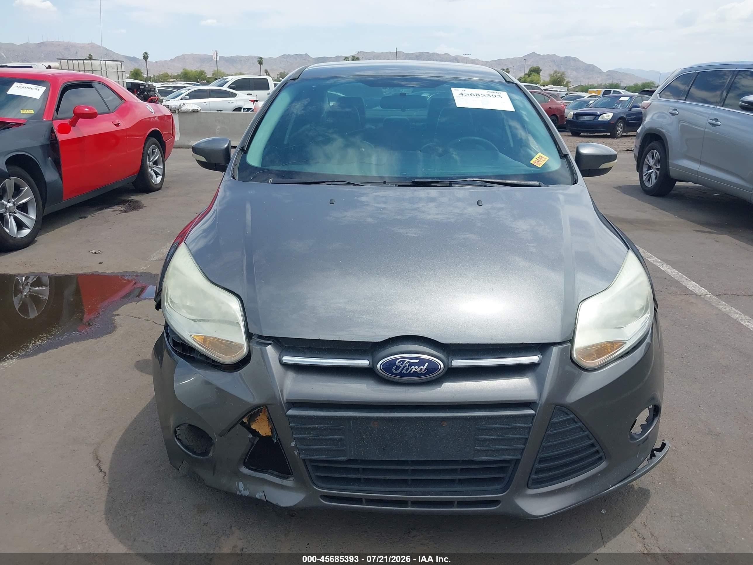 2014 Ford Focus Se Gray vin: 1FADP3F21EL363121