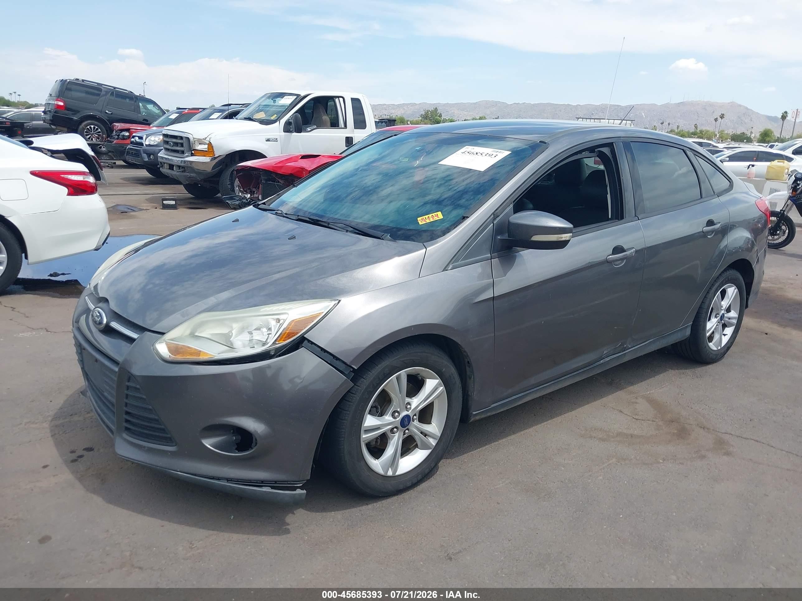 2014 Ford Focus Se Gray vin: 1FADP3F21EL363121