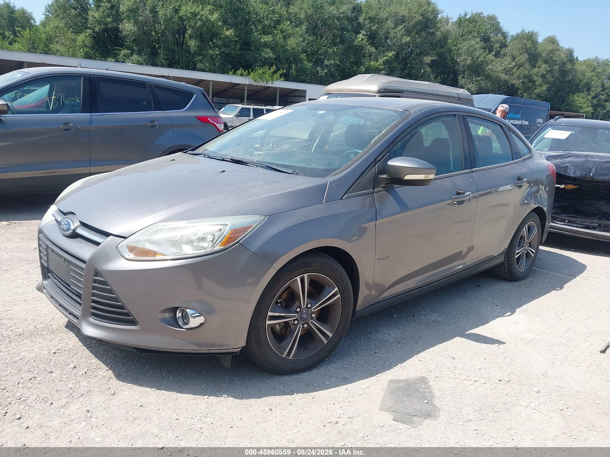 2014 Ford Focus Se Gray vin: 1FADP3F21EL381635