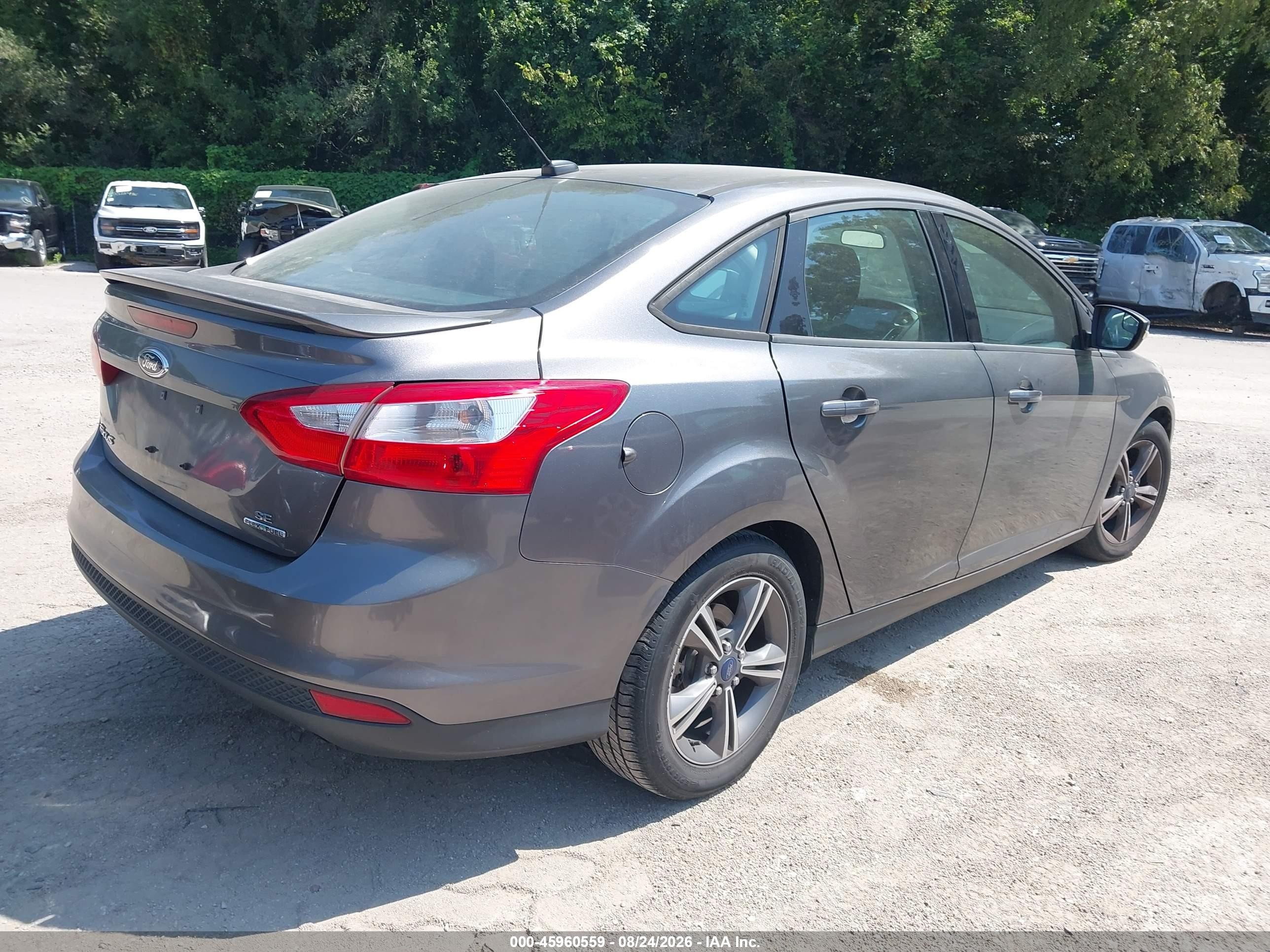 2014 Ford Focus Se Gray vin: 1FADP3F21EL381635