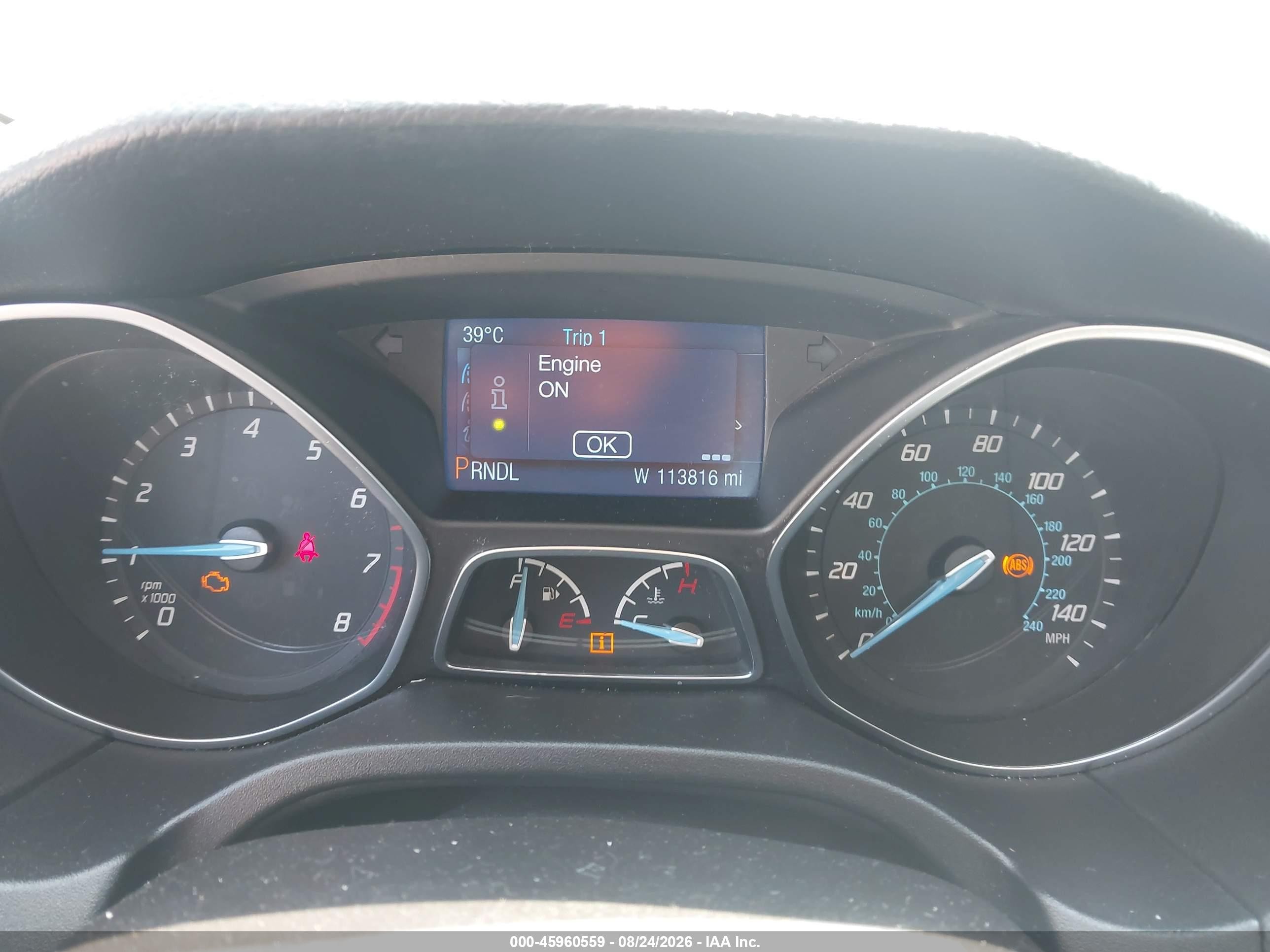 2014 Ford Focus Se Gray vin: 1FADP3F21EL381635